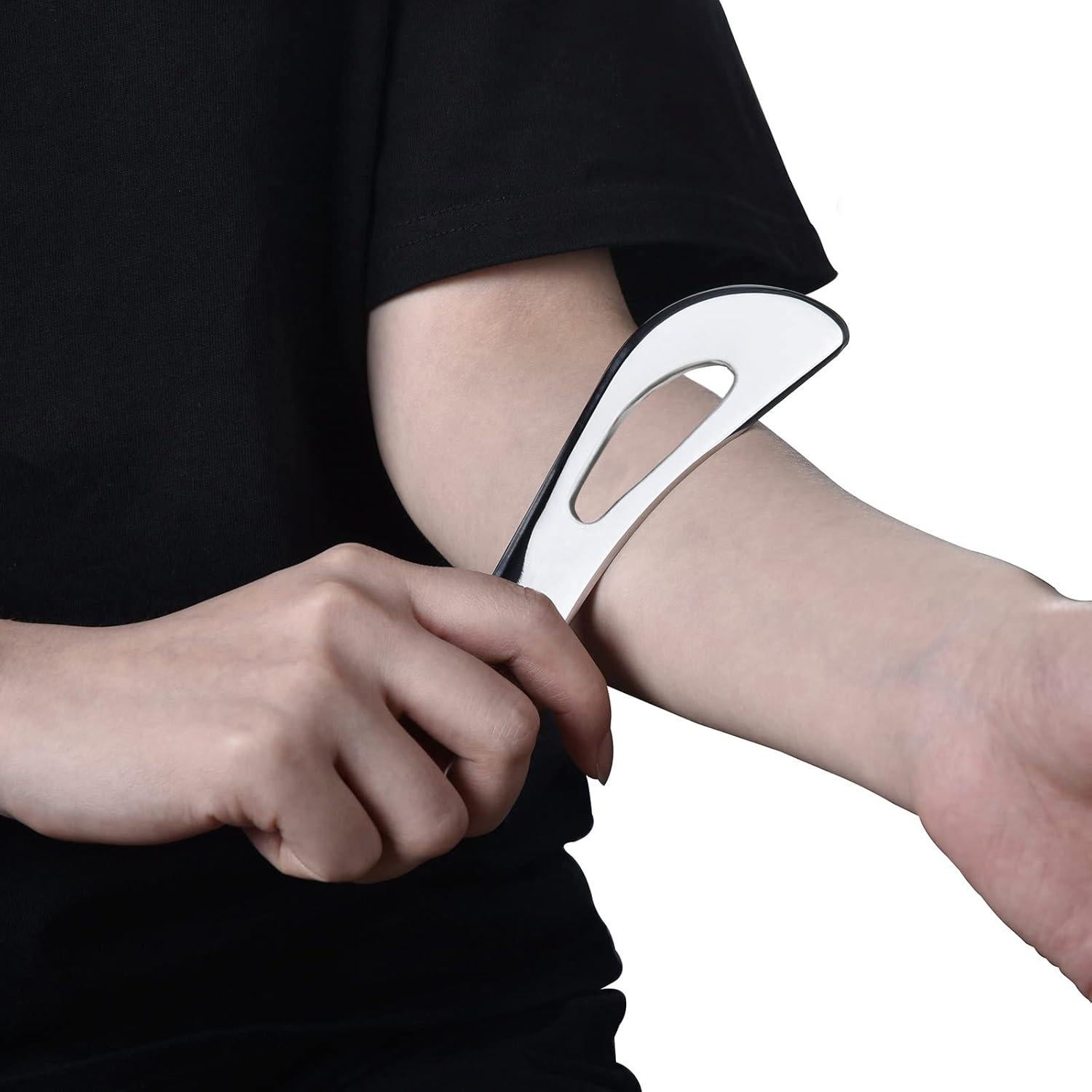 Herramienta de Masaje Gua Sha Acero Inoxidable BYYDDIY S1