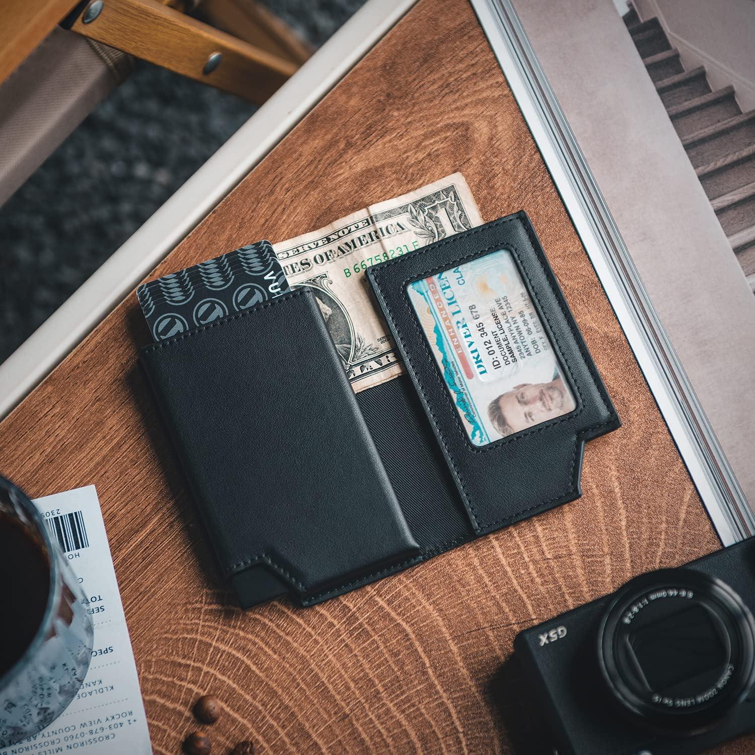 Billetera Minimalista VULKIT para Hombre con Bloqueo RFID - Negro