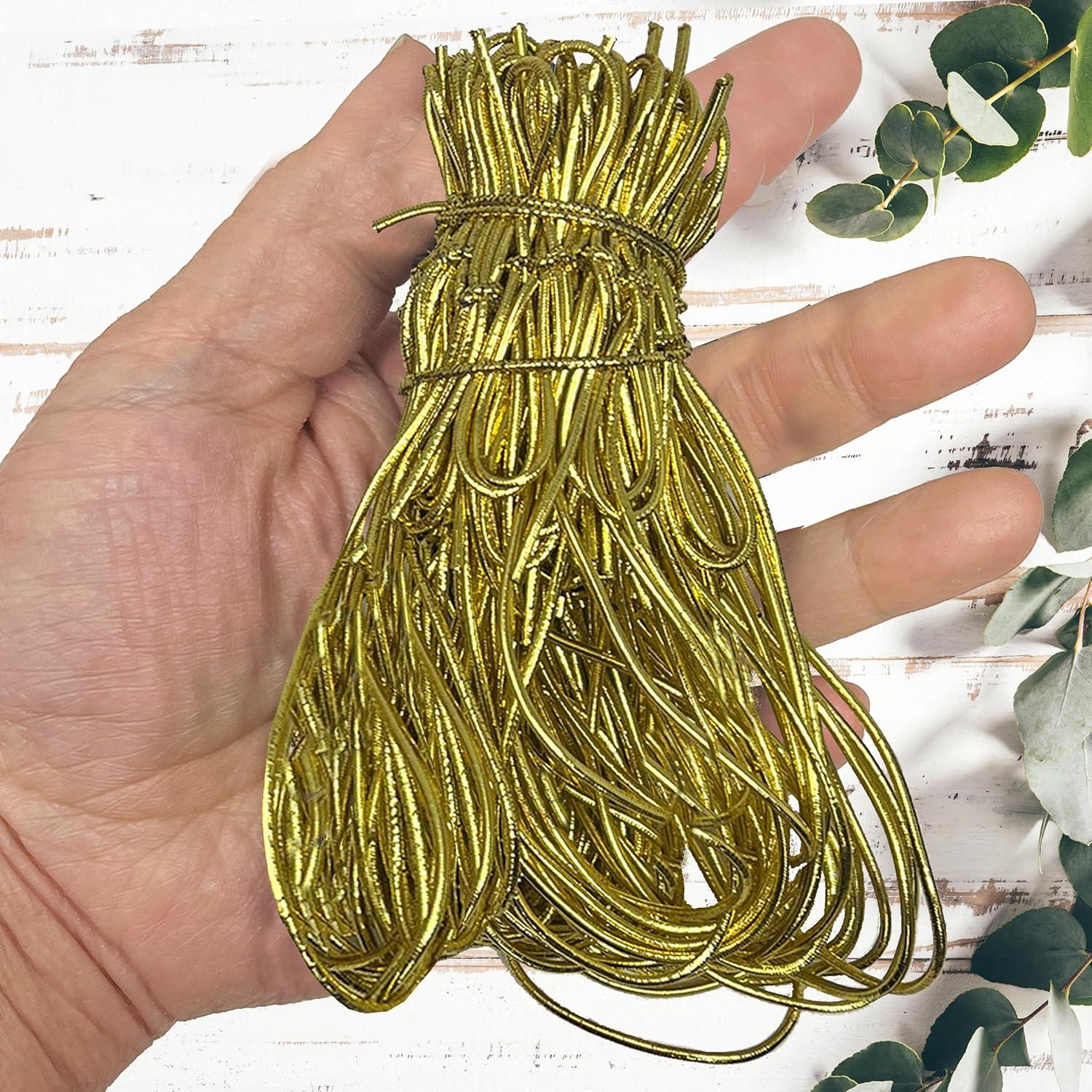 Lazos Elásticos Preatados K-Kraft Dorados 20.32 cm - Paquete 100