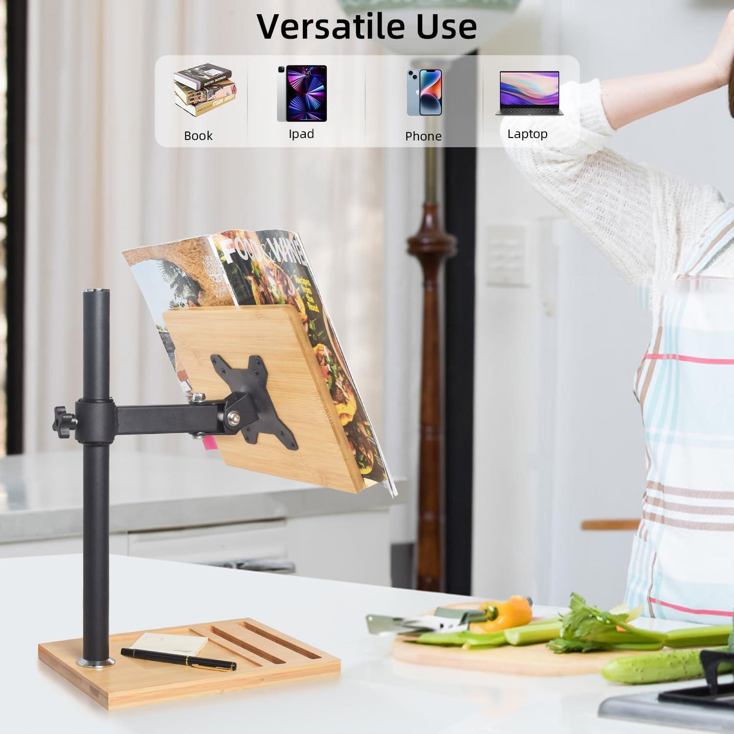 Soporte de libro ajustable wishacc para lectura y tabletas