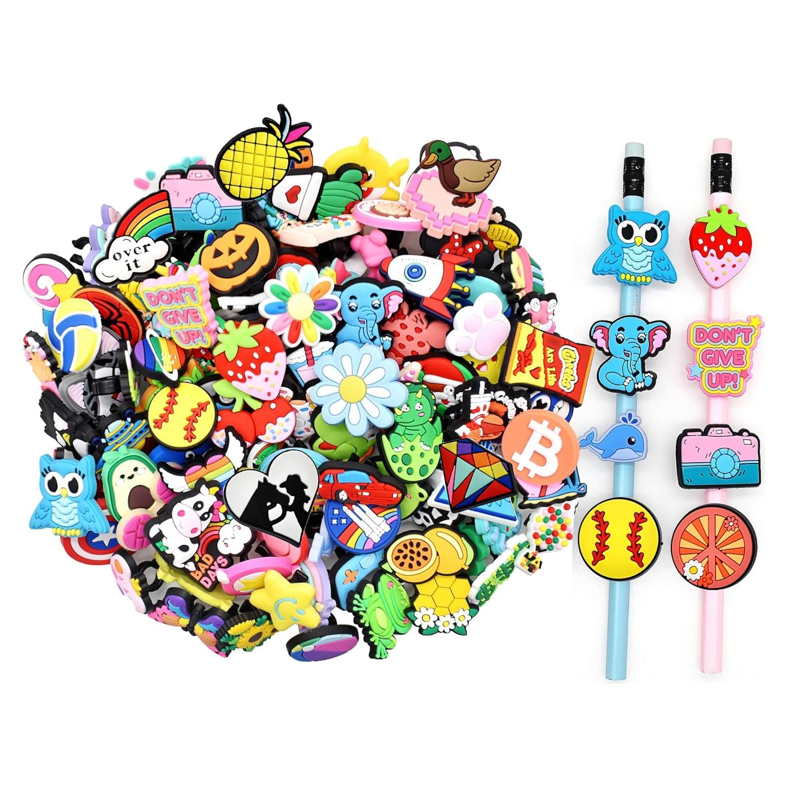 Adornos para Lápices Papacharms 40 Piezas PVC Multicolor