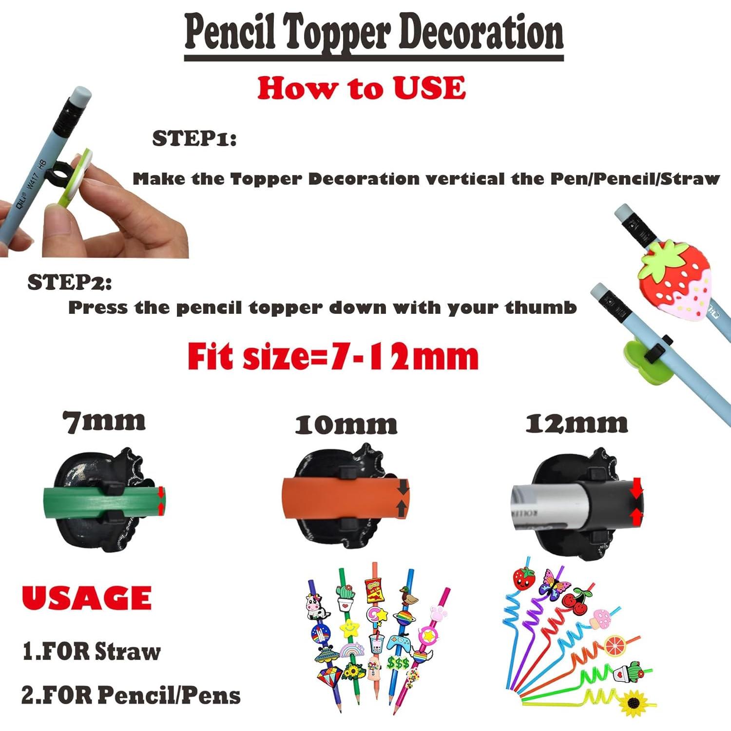 Adornos para Lápices Papacharms 40 Piezas PVC Multicolor