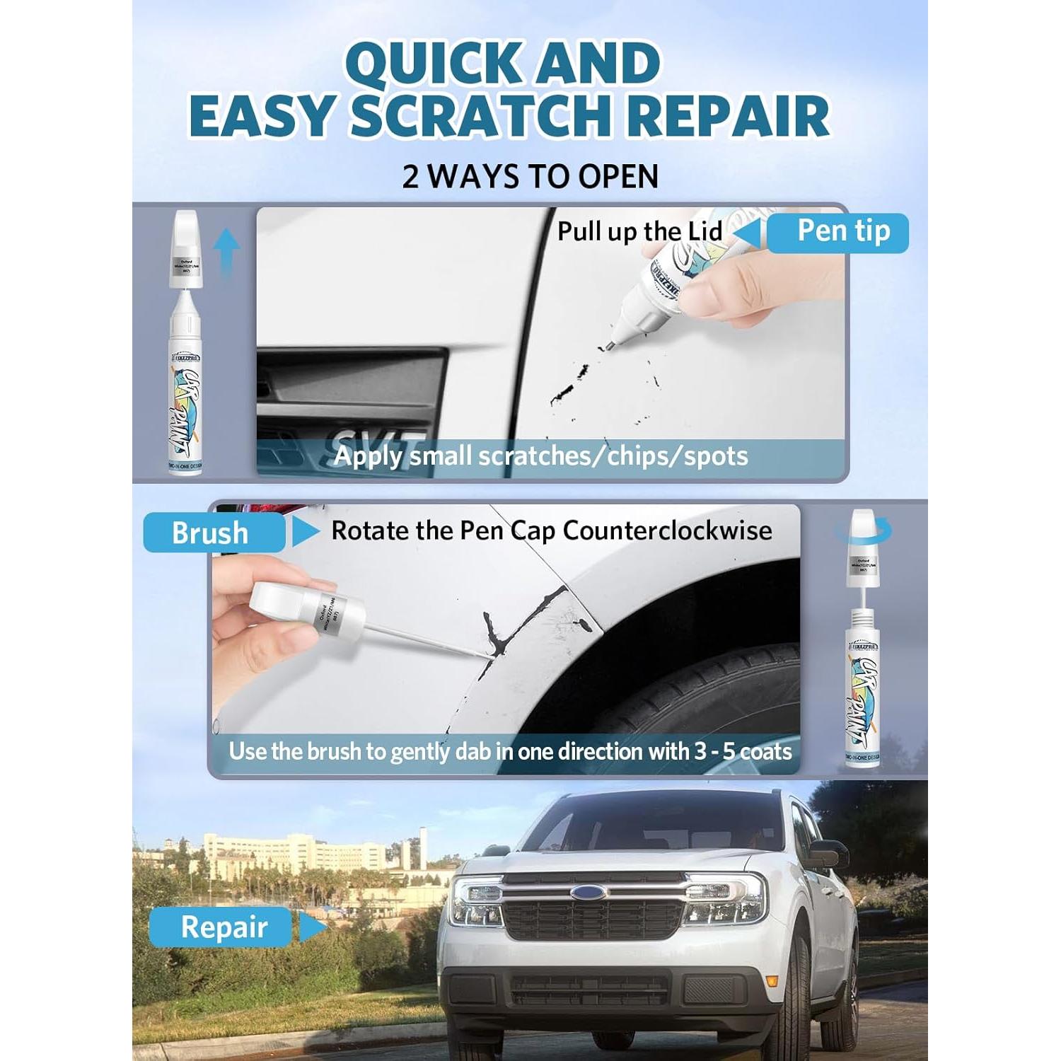 Pintura de Retoque Metálica Negra Ágata FIXEZPRO 12ml para Ford