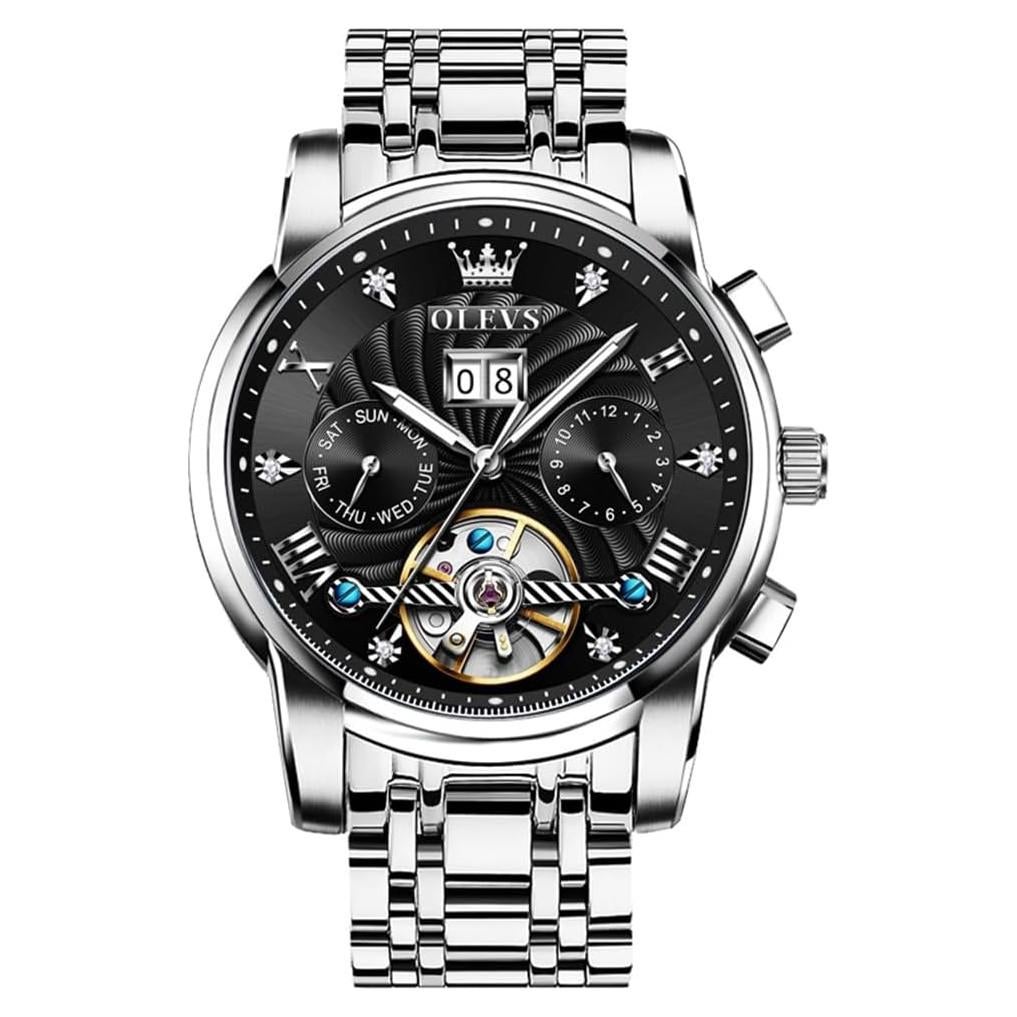 Reloj Automático OLEVS Hombre Esqueleto 41mm Acero Inoxidable