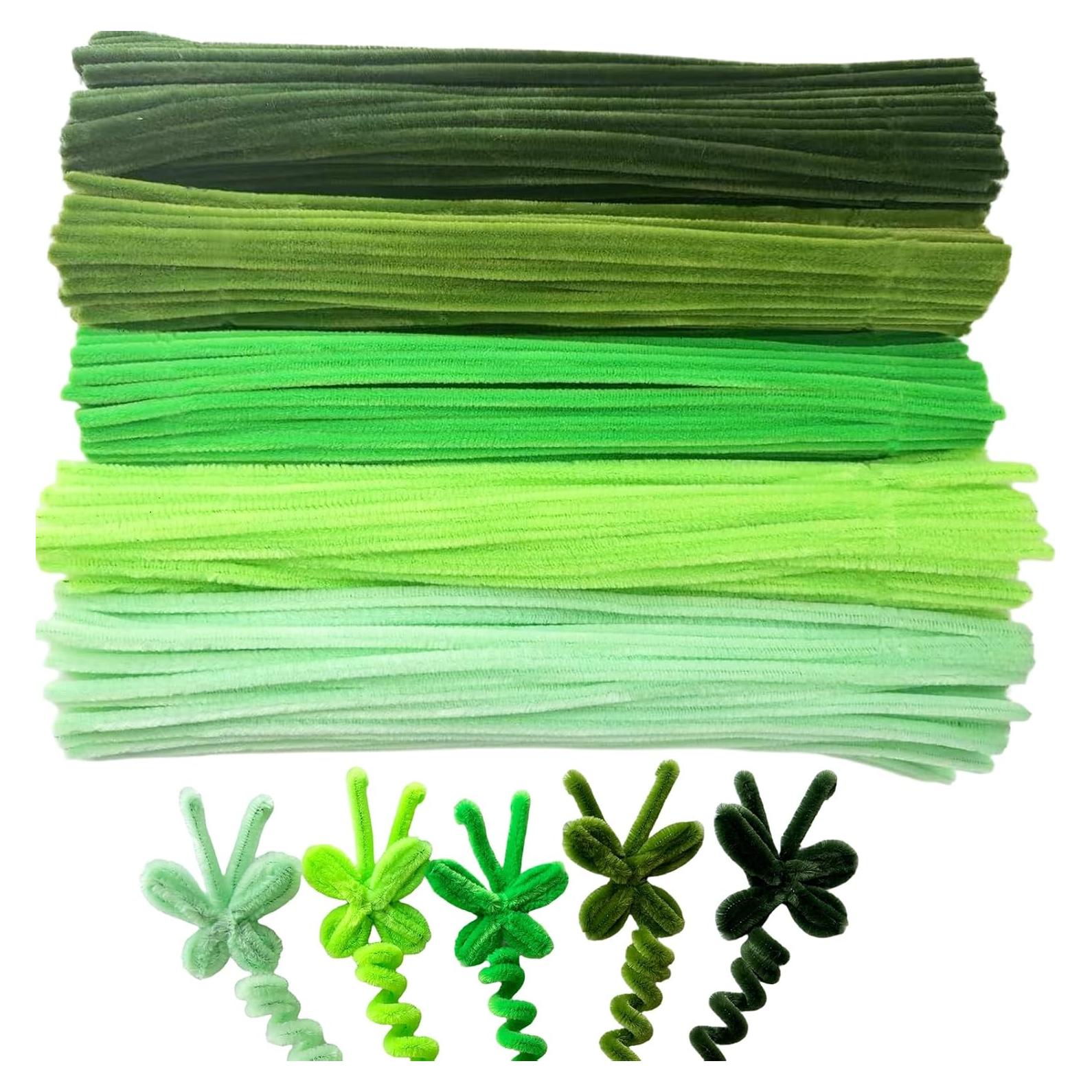 500 Limpiapipas Verdes Chenille 30.48 cm para Manualidades