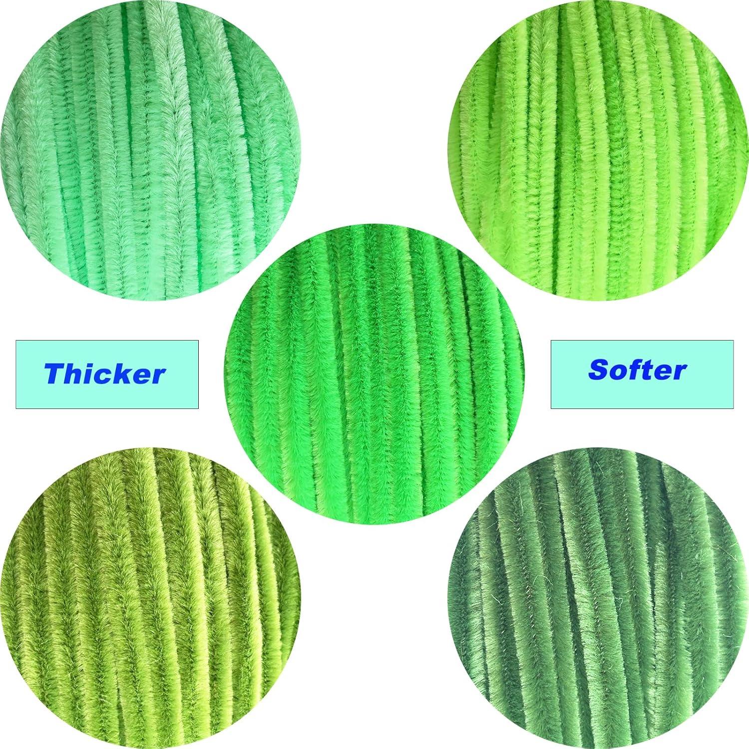 500 Limpiapipas Verdes Chenille 30.48 cm para Manualidades