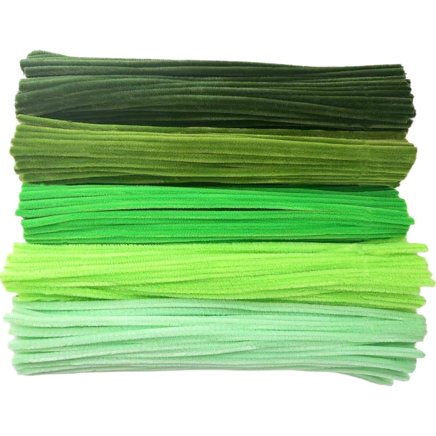 500 Limpiapipas Verdes Chenille 30.48 cm para Manualidades