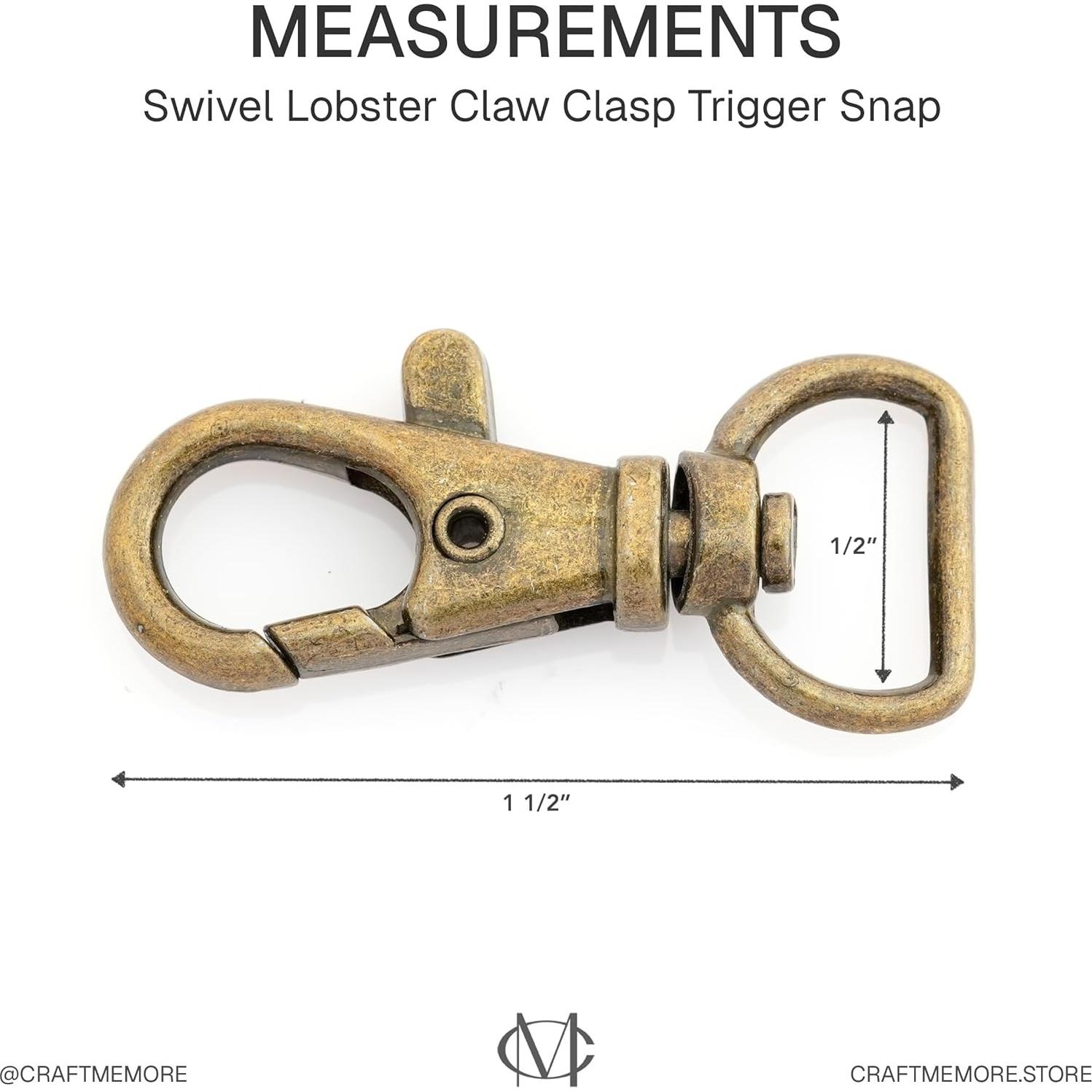 20 Ganchos de Traba Giratorio CRAFTMEMORE 1.27 cm Latón Antiguo