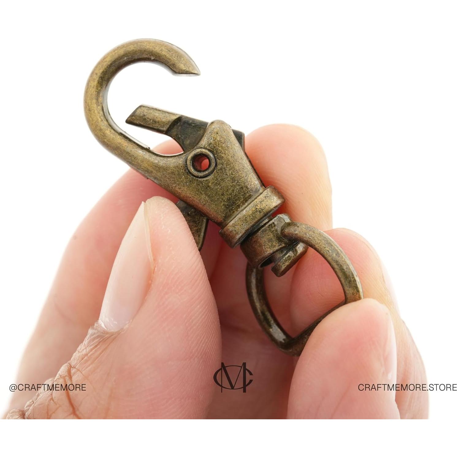 20 Ganchos de Traba Giratorio CRAFTMEMORE 1.27 cm Latón Antiguo