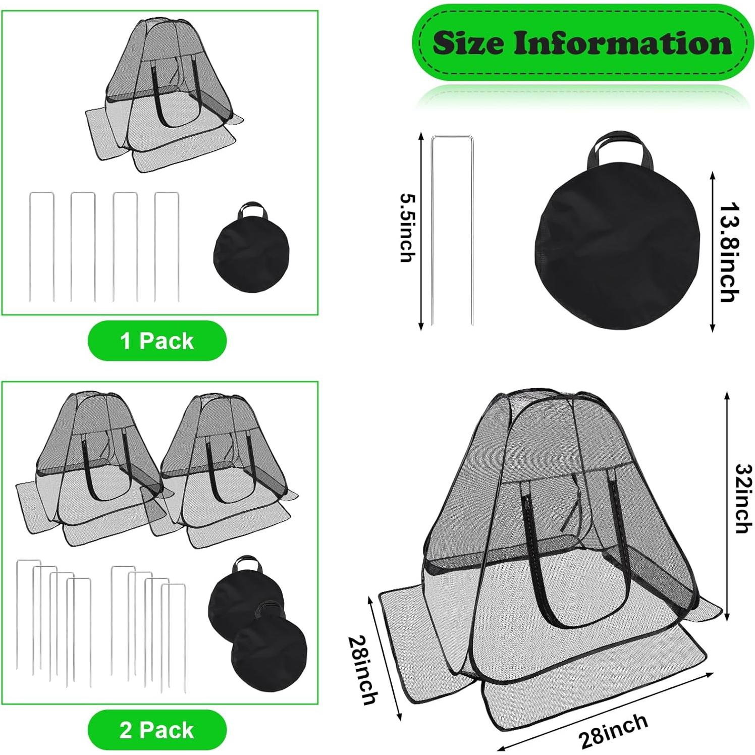 Cubierta de Jardín Pop Up RGQSUN 71x71x81 cm con Cremallera