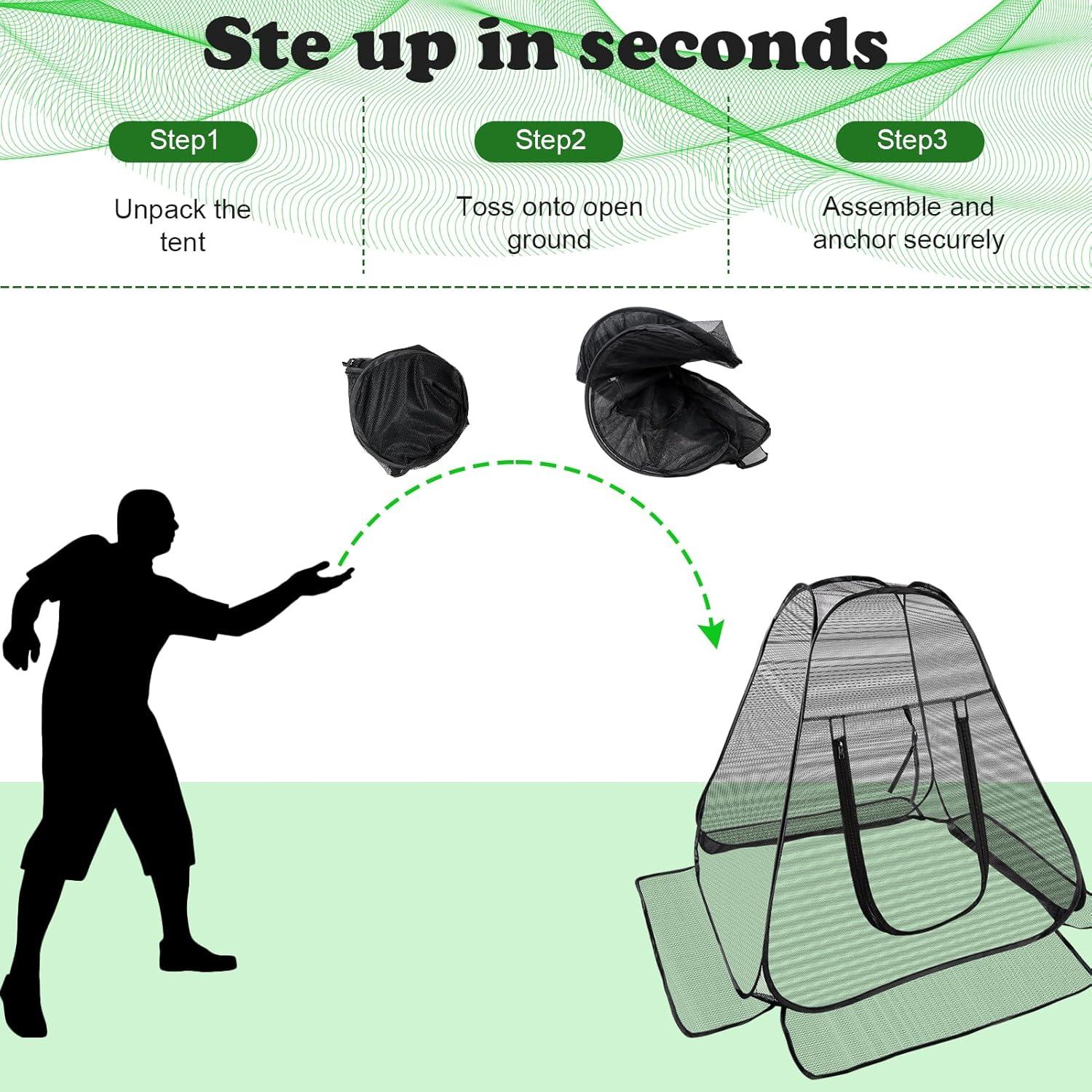 Cubierta de Jardín Pop Up RGQSUN 71x71x81 cm con Cremallera