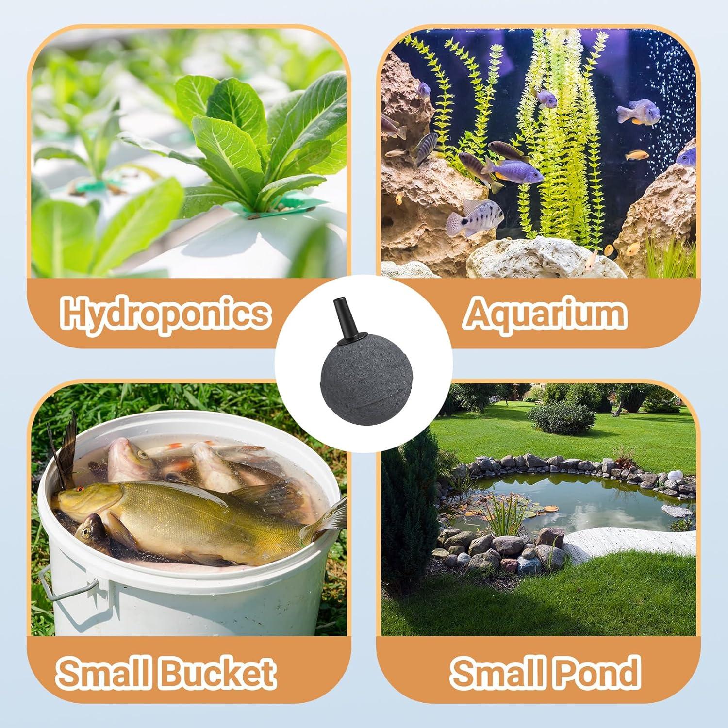 Paquete de 8 piedras de aire para acuario MoonOrange 3 cm