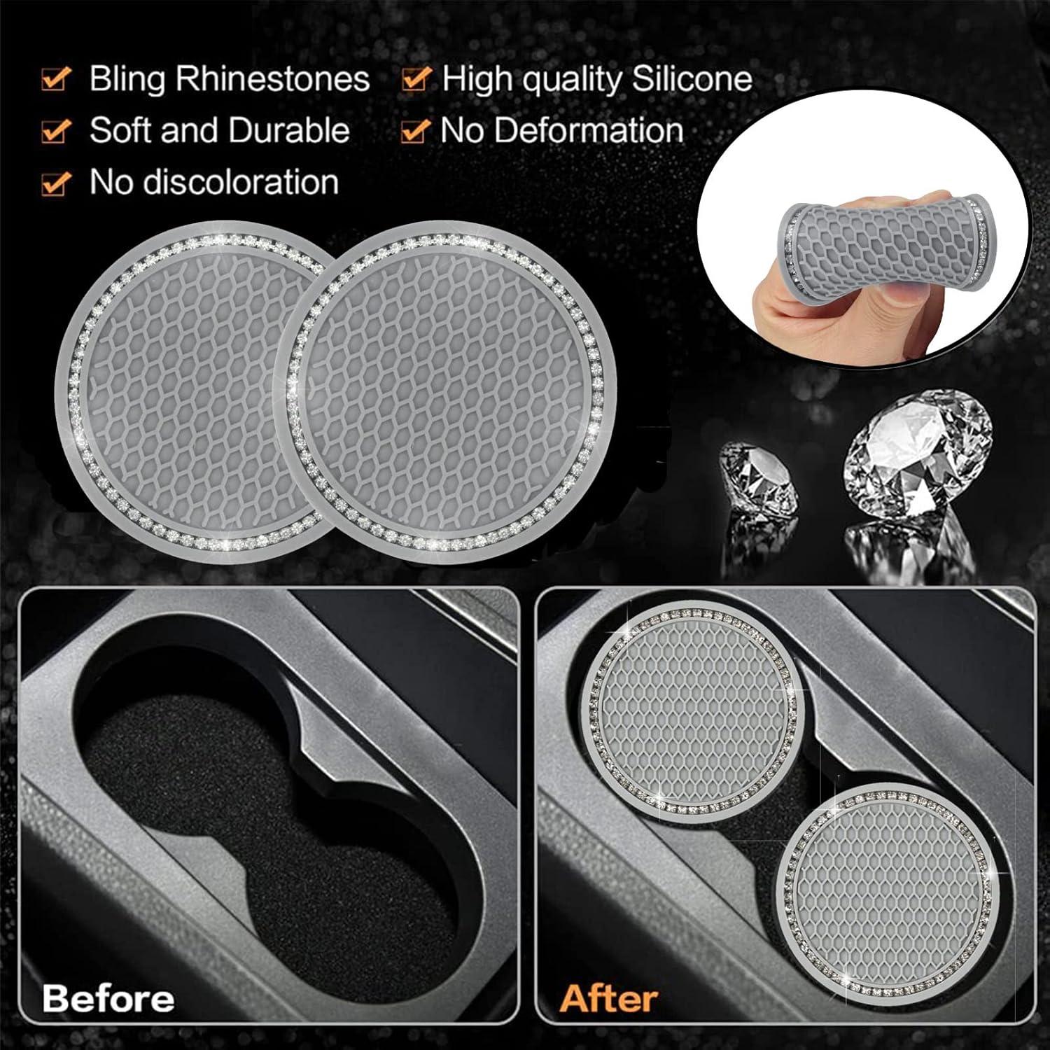 Juego de Accesorios de Coche ZYNQACC - Funda de Volante 38cm Gris