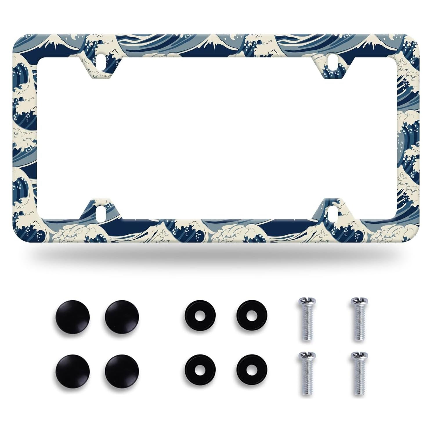 Marco de Placa de Licencia NINANMY Acero Inoxidable 31.2x16cm