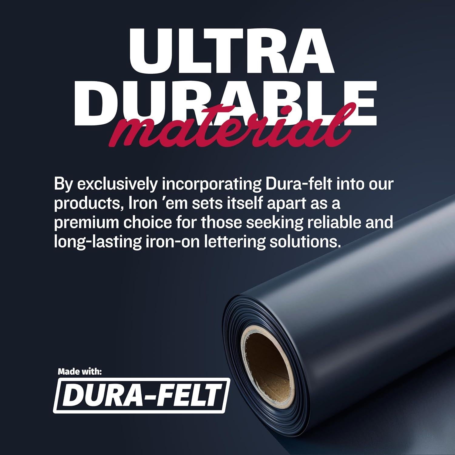 Letras de Planchar Amarillas Iron 'Em para Tela 58 Piezas