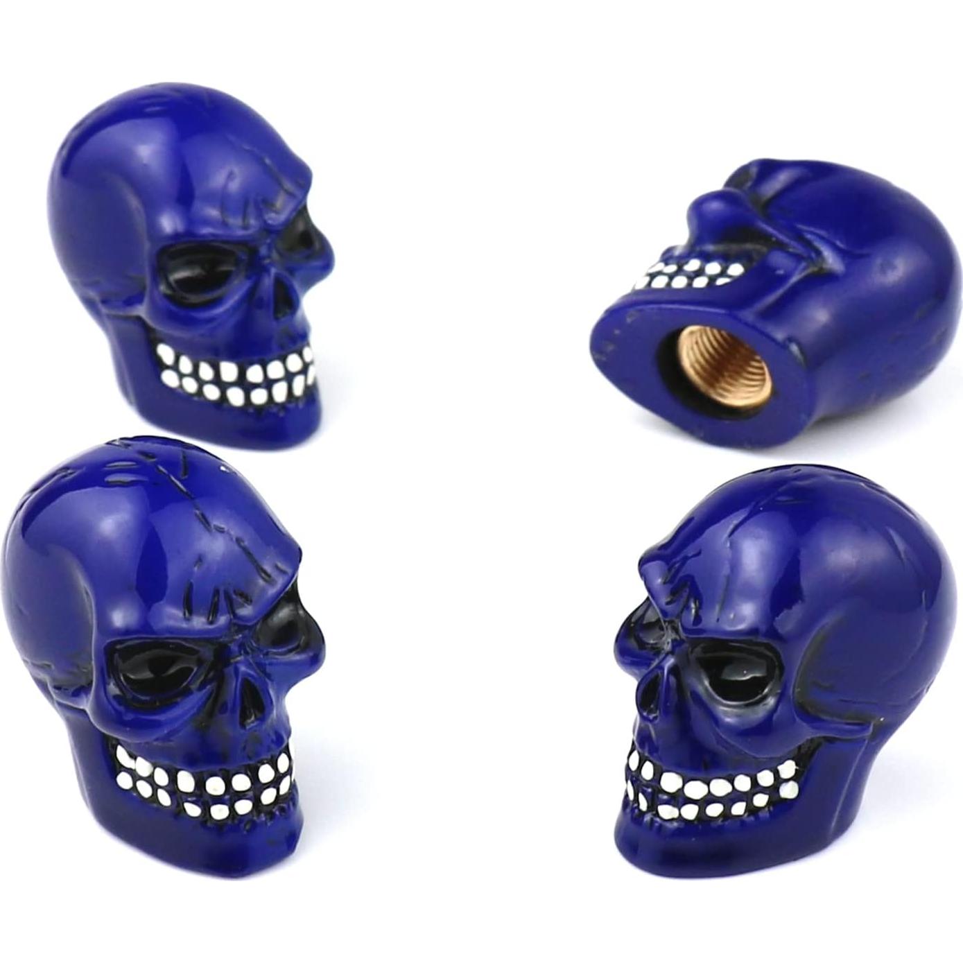 Tapas de Válvula de Neumáticos Bashineng Azul - 4 Piezas Universales