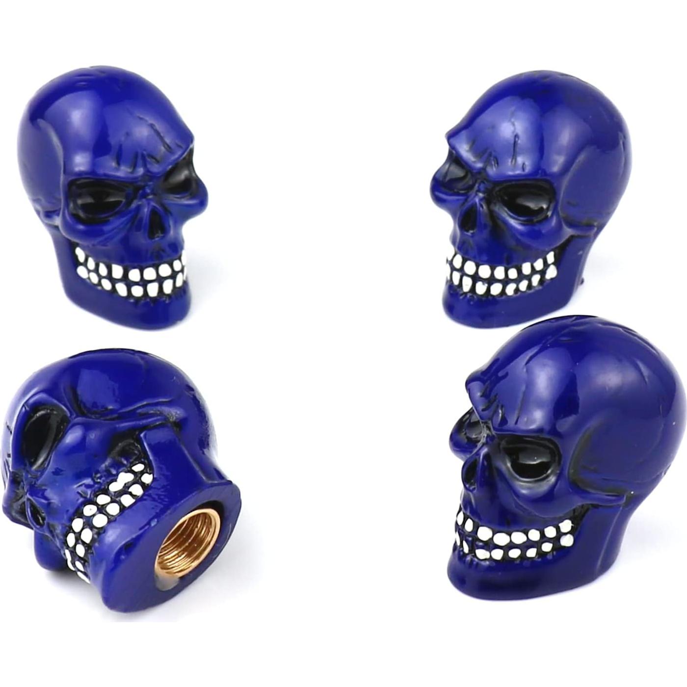 Tapas de Válvula de Neumáticos Bashineng Azul - 4 Piezas Universales