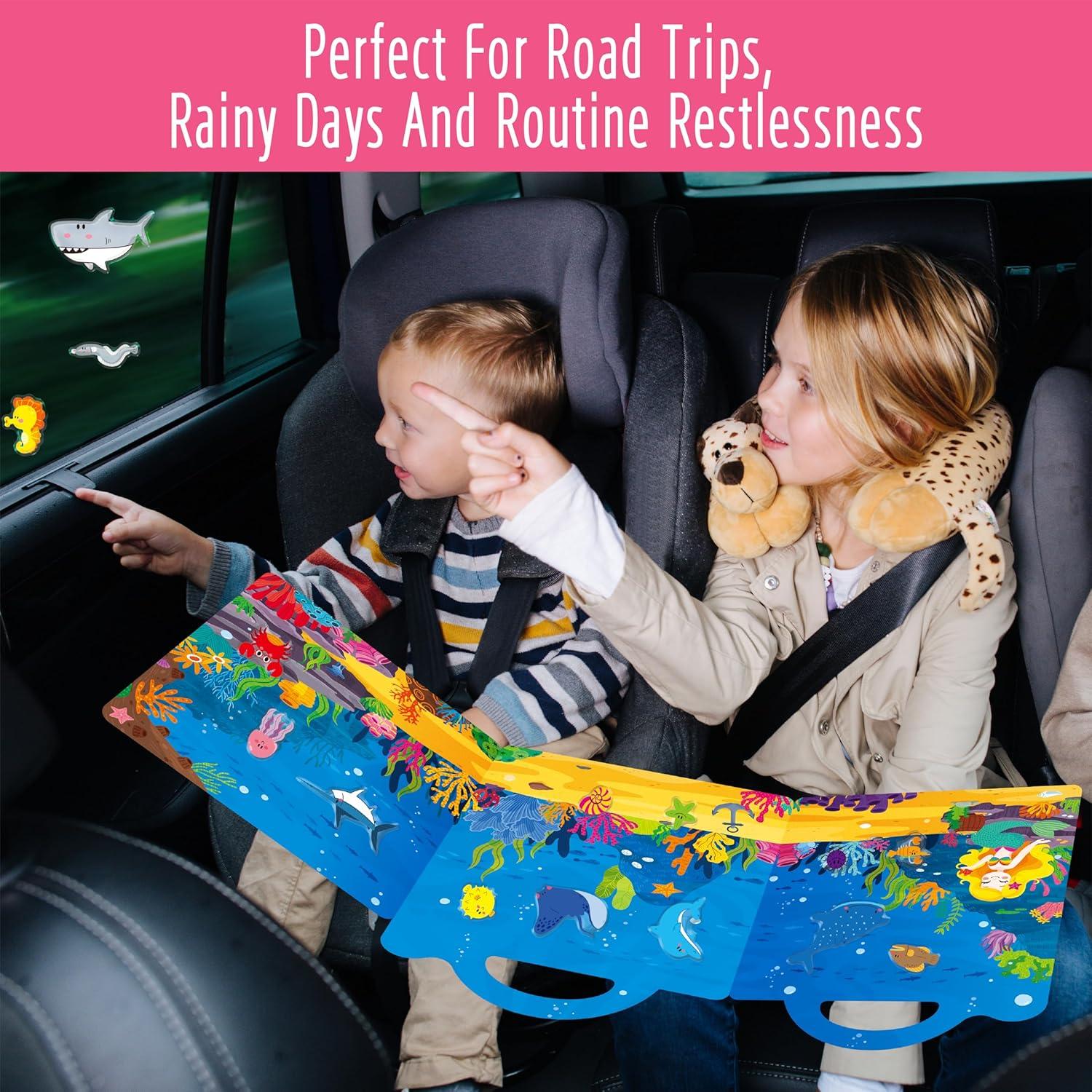 Libro de Pegatinas de Gel Hebayy 36 Animales Marinos Reutilizables