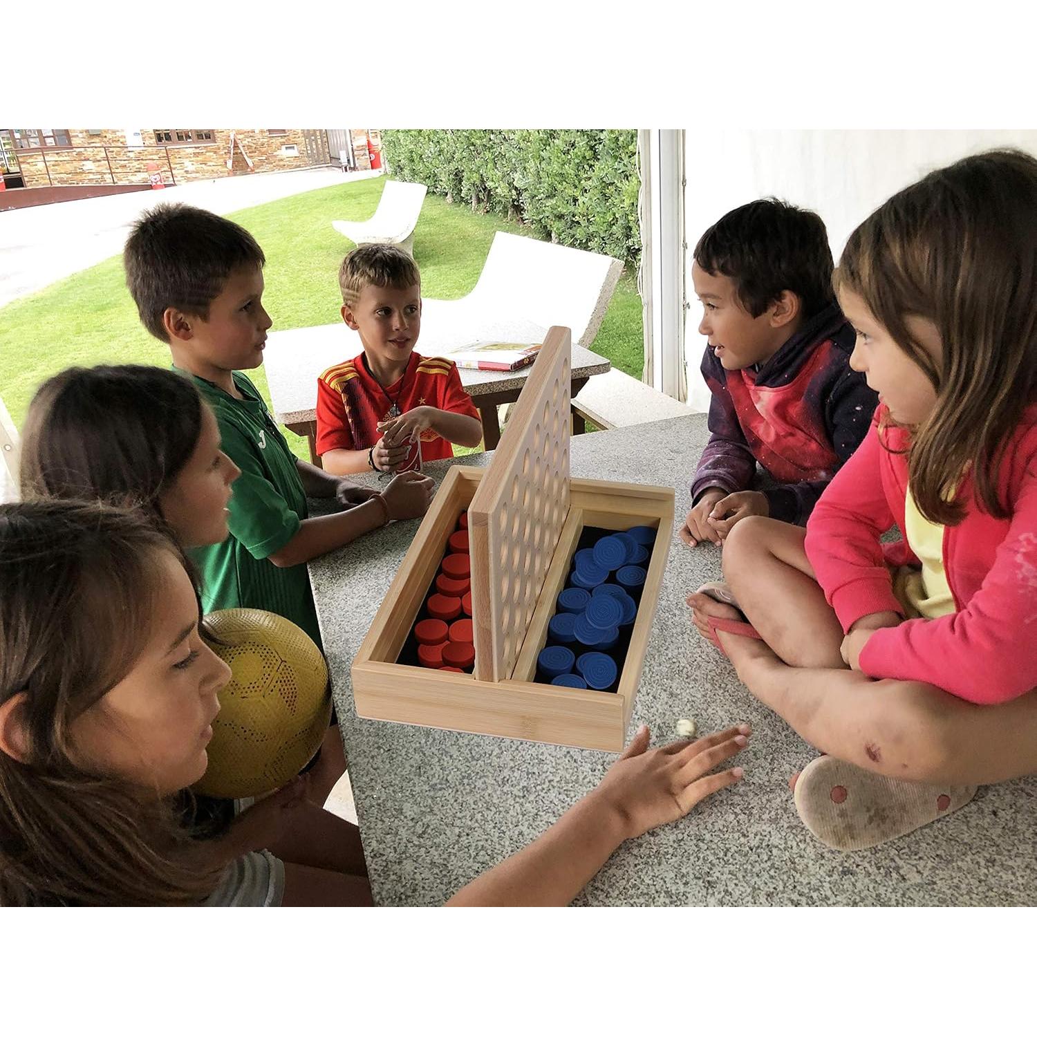 Juego de Conectar 4 de Madera TOWO - Estrategia para 2 Jugadores