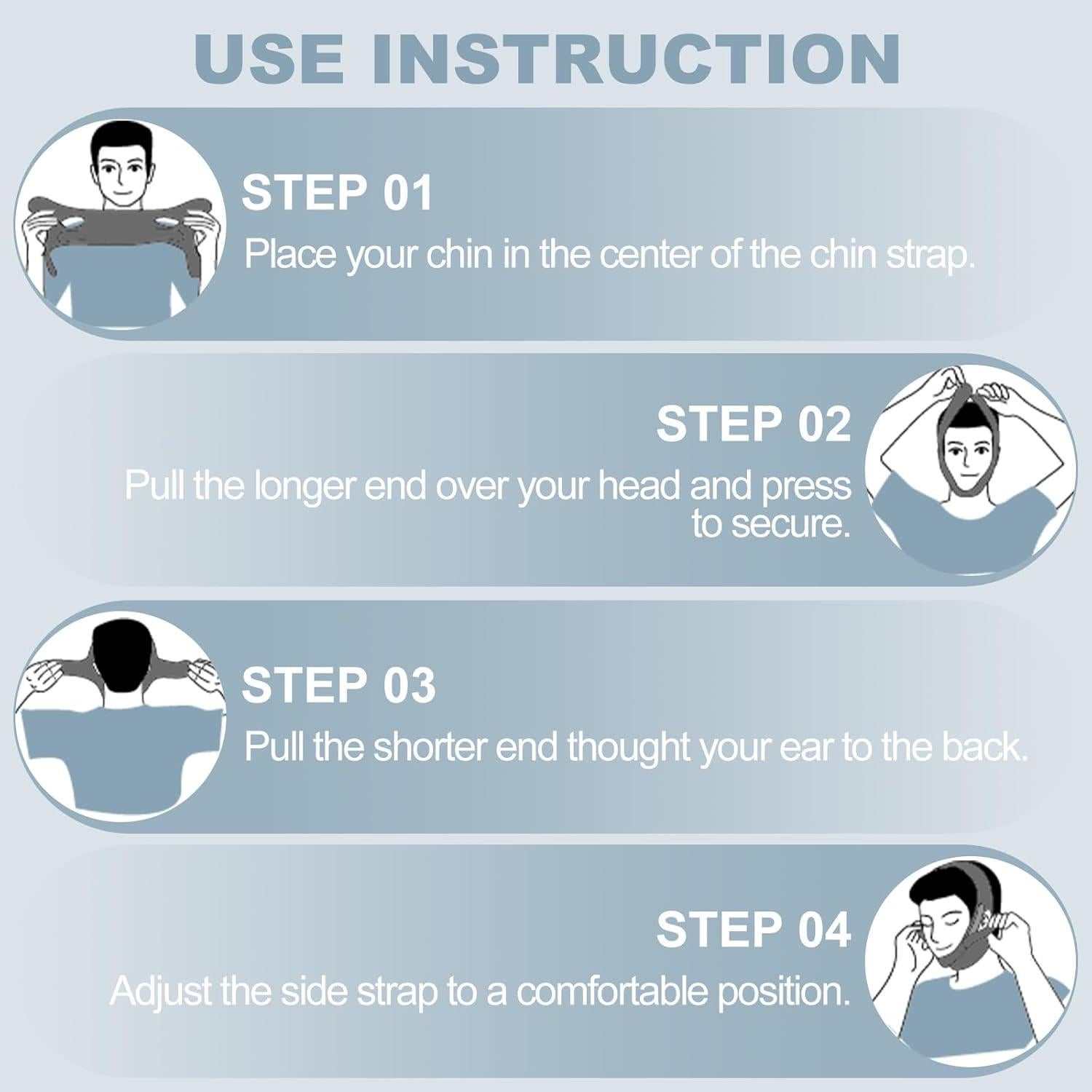 Correa para Barbilla SPEDOL - Dispositivo Anti Ronquidos Negro