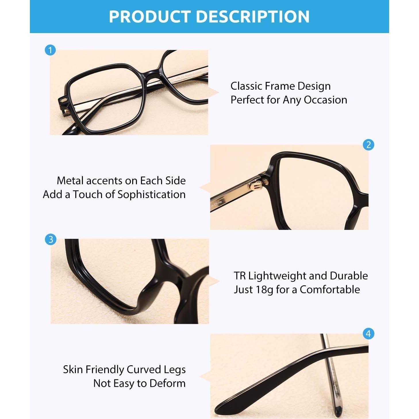 Gafas de Bloqueo de Luz Azul Firmoo BC907 - Diseño Cuadrado