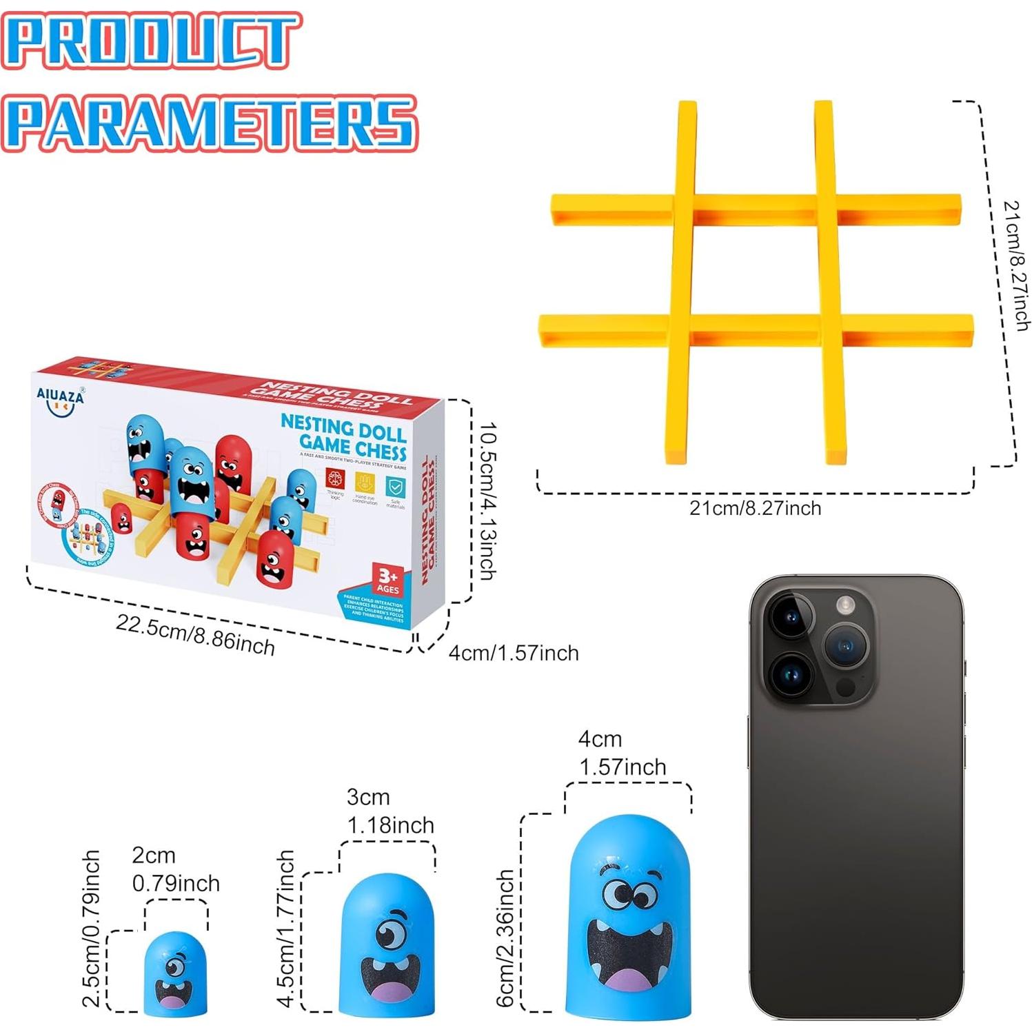 Juego de Mesa Tic Tac Toe LEJIAXING para 2 Jugadores