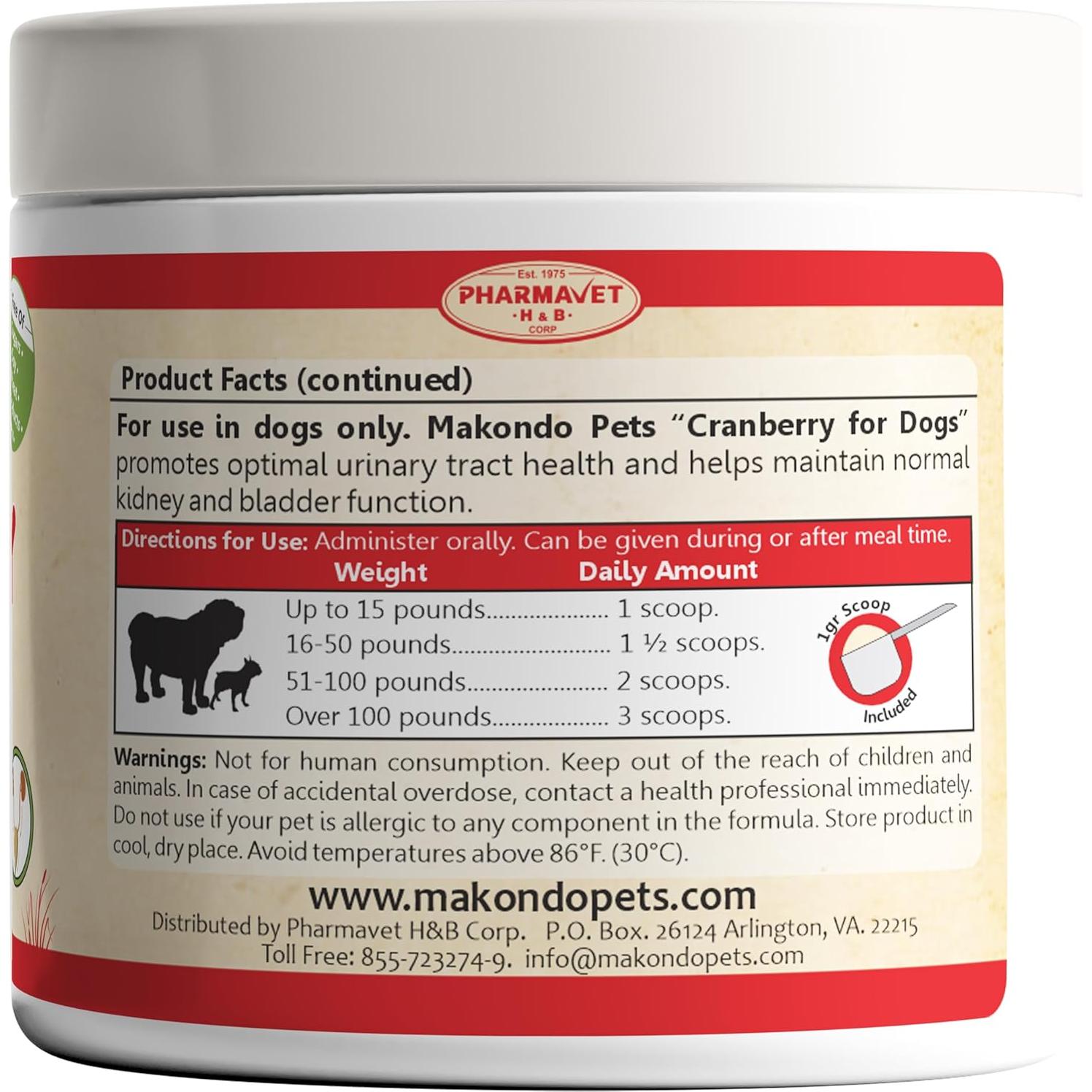 Suplemento Natural para Perros Makondo Pets - Arándano 100g