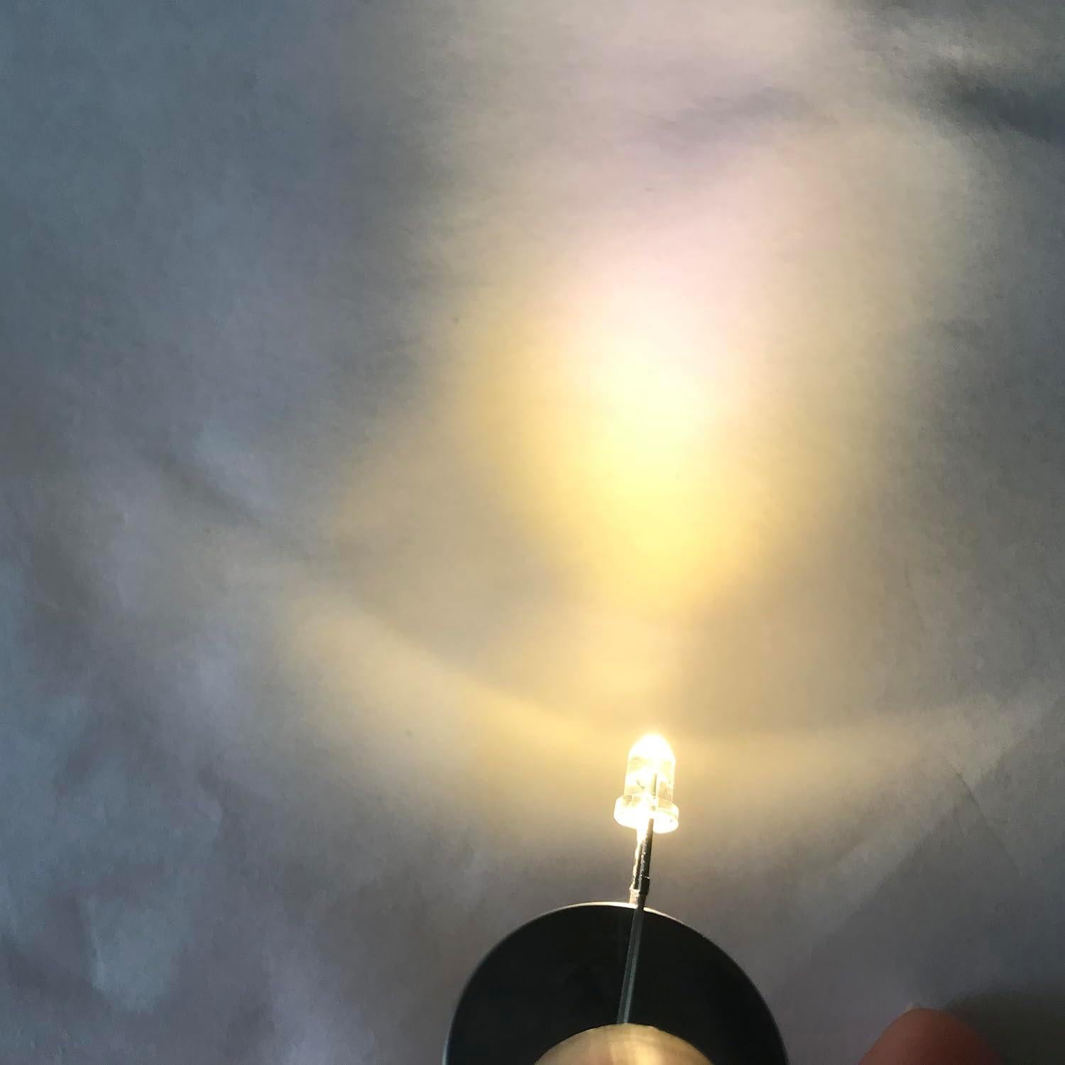 Luces LED 3mm Huadi 120Pcs Blanco Cálido 0.02kg