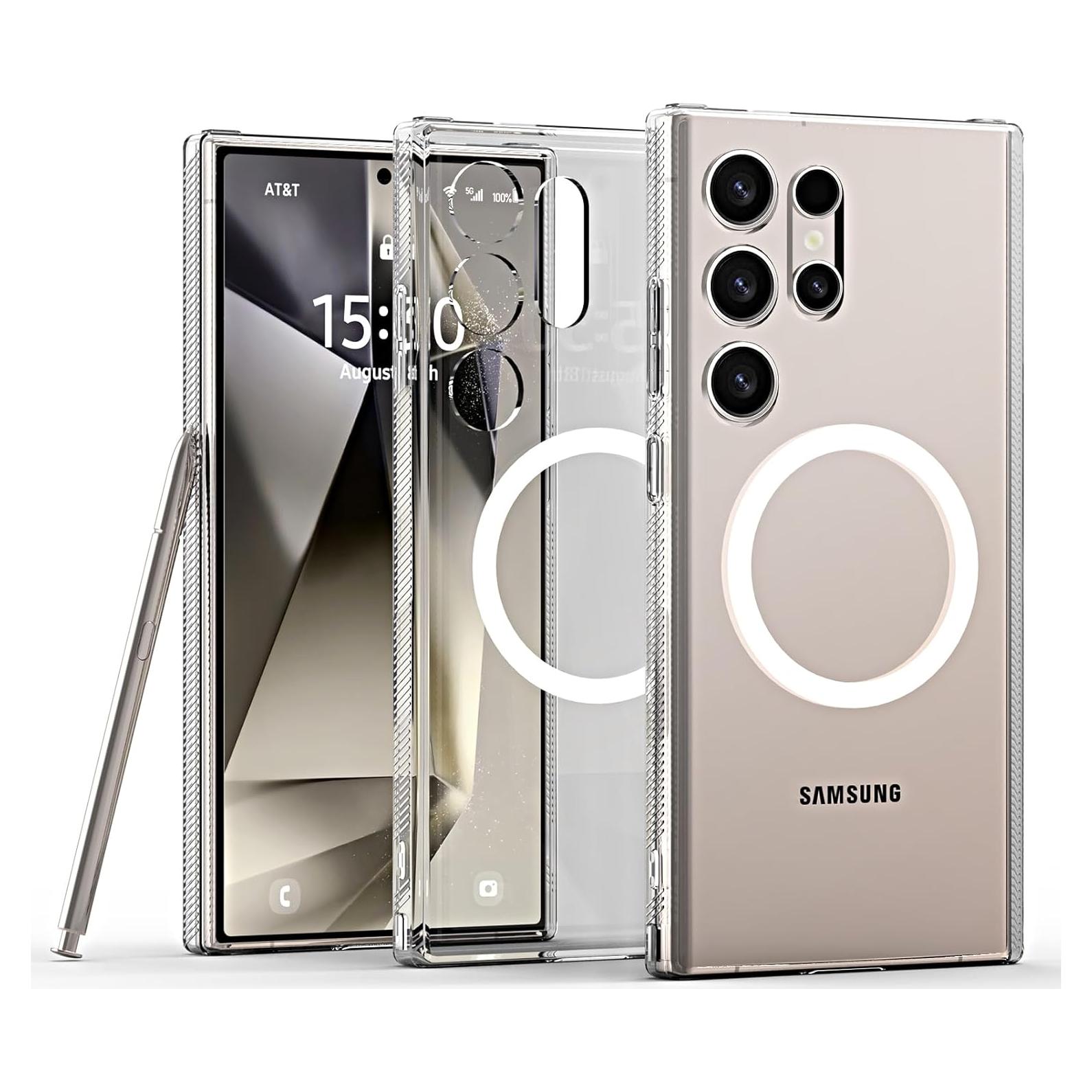 Funda NUVAVO para Galaxy S24 Ultra Transparente Magsafe