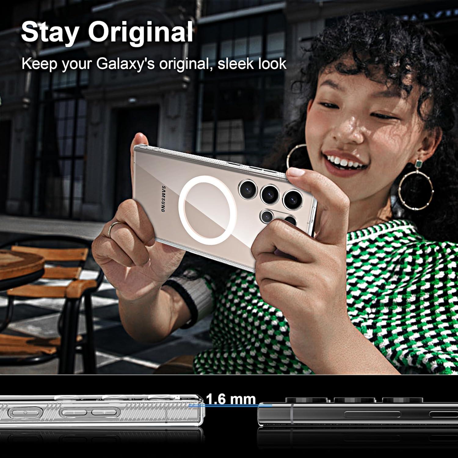 Funda NUVAVO para Galaxy S24 Ultra Transparente Magsafe