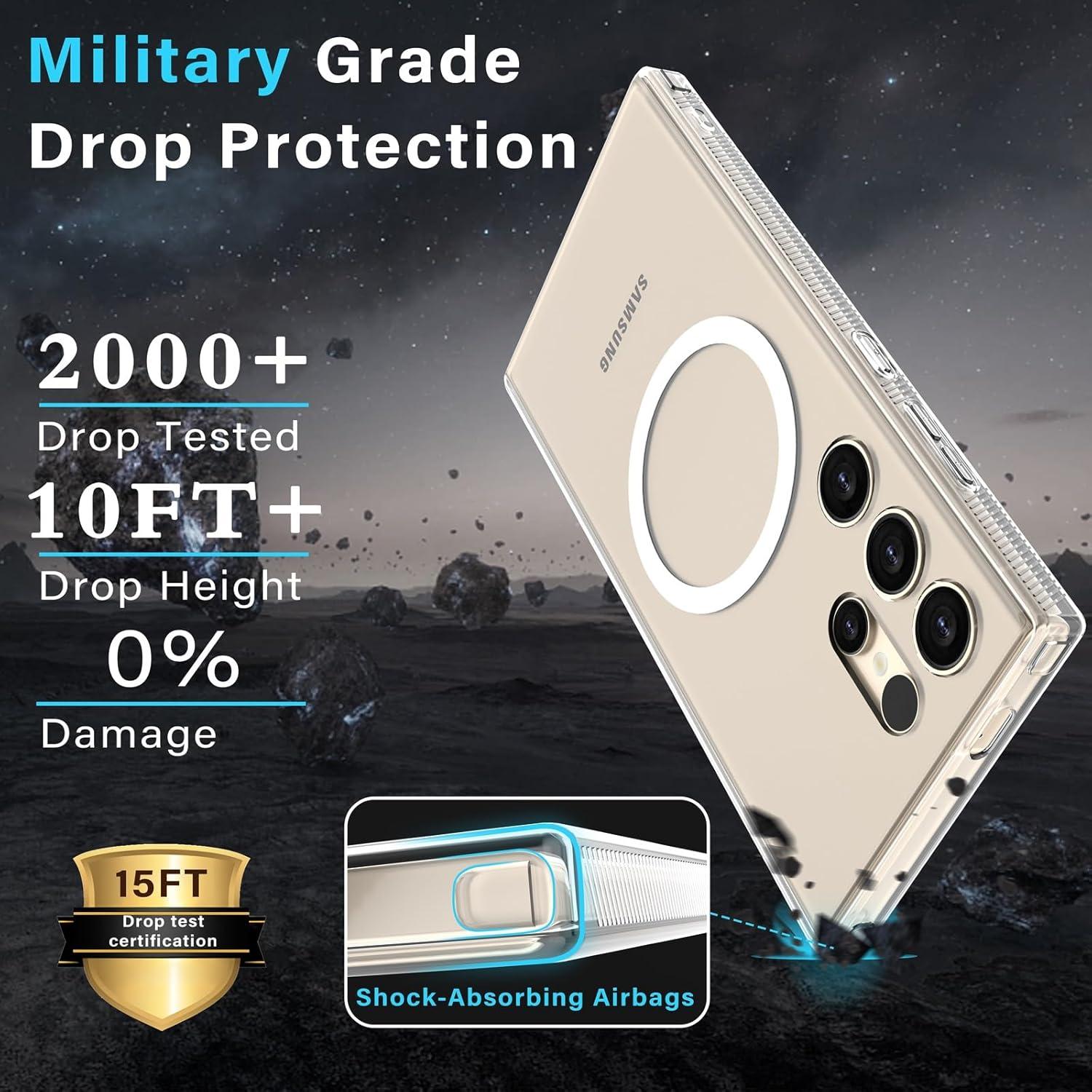 Funda NUVAVO para Galaxy S24 Ultra Transparente Magsafe