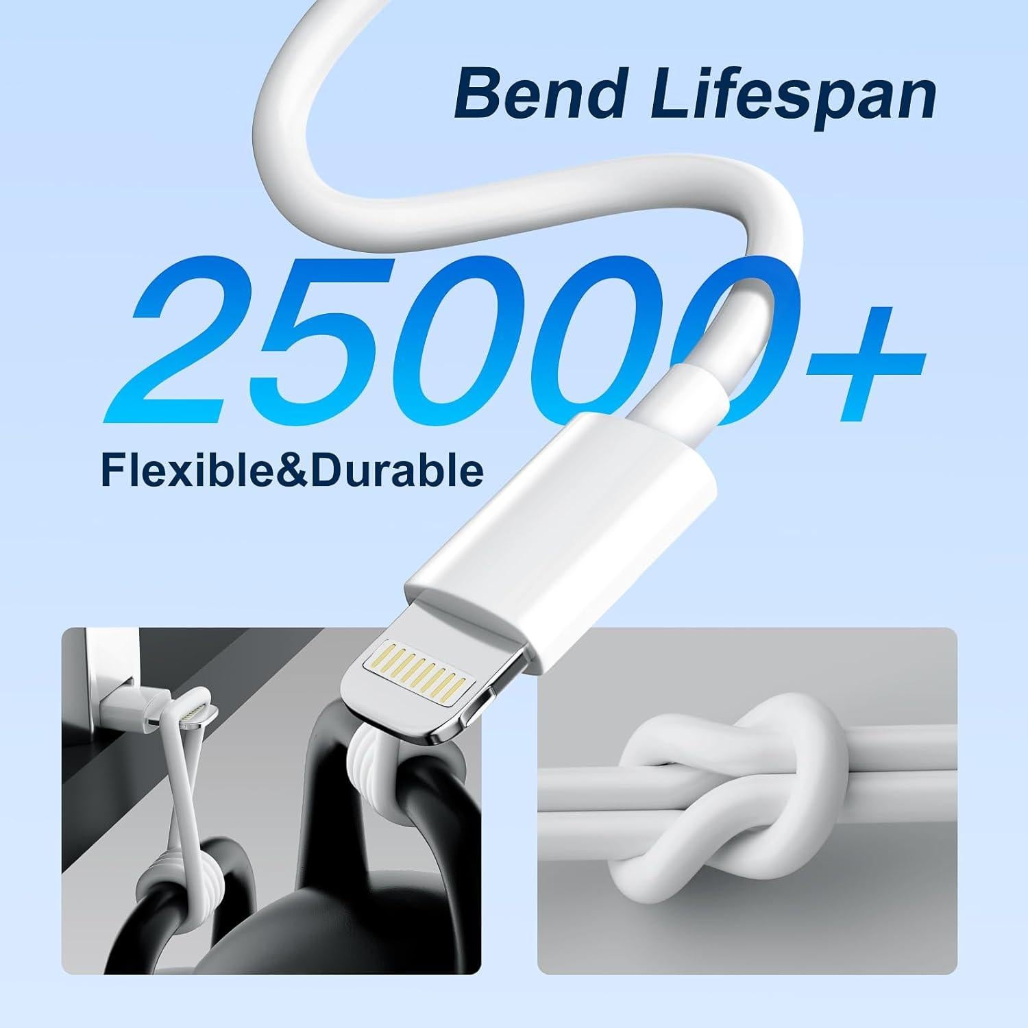 Cable Lightning 1.8M DFLASH para iPhone Carga Rápida MFi