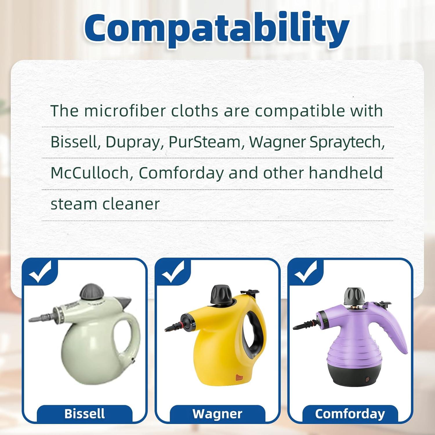 Paquete de 10 Paños de Microfibra LOVECO para Limpiador de Vapor