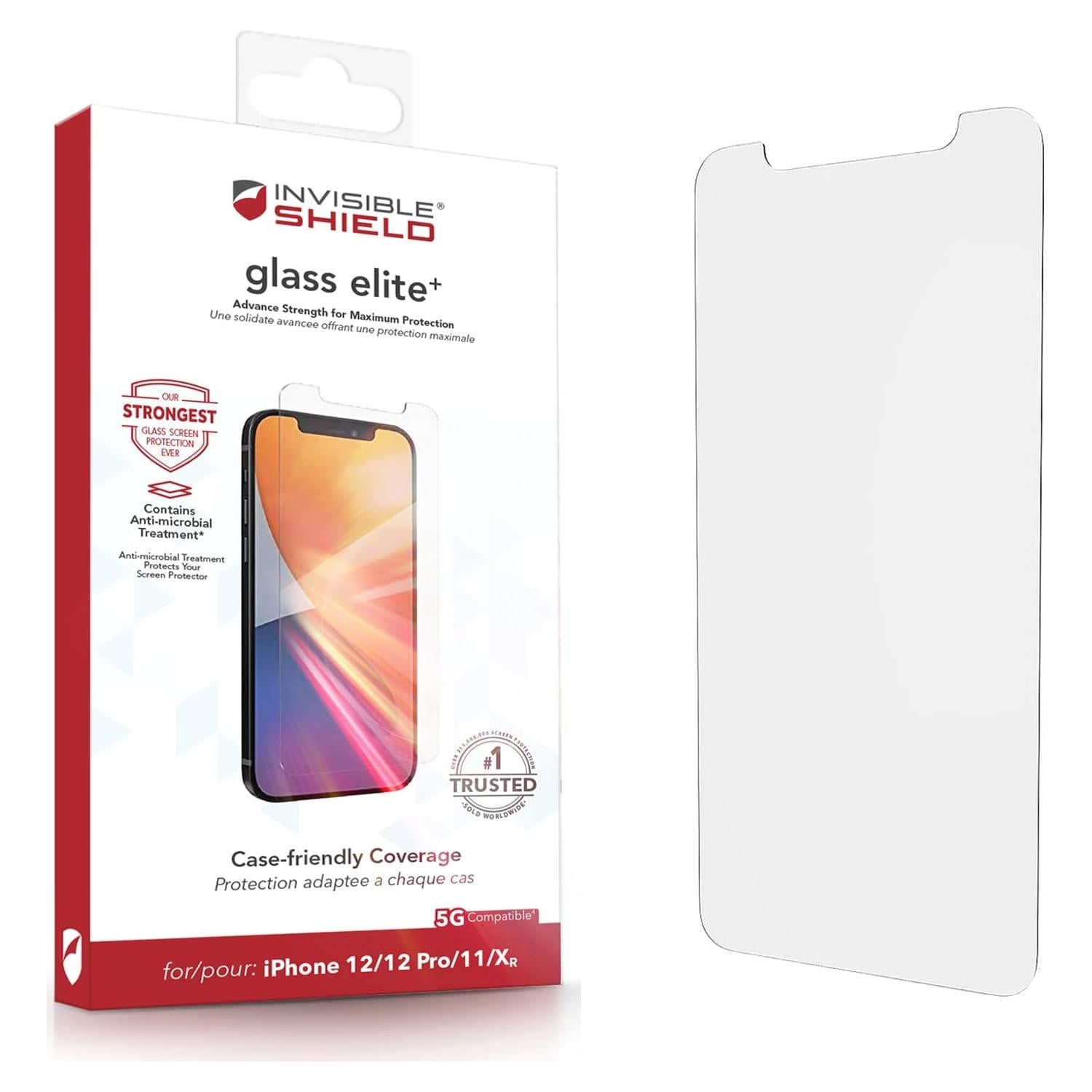 Protector de Pantalla ZAGG InvisibleShield Glass Elite+ iPhone 12/12 Pro