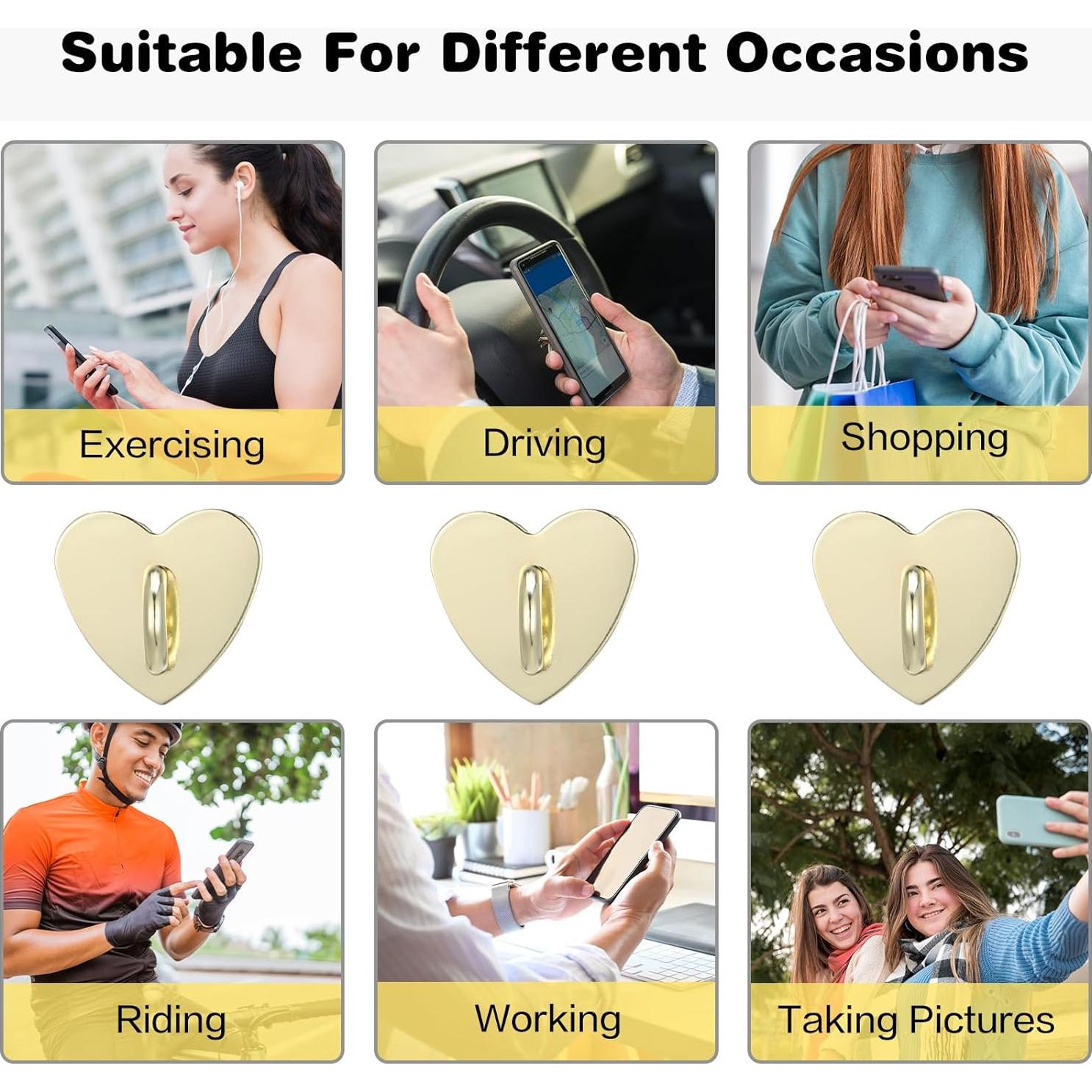 Soporte de Anillo para Teléfono Xinjoduz 8 Pcs Dorado