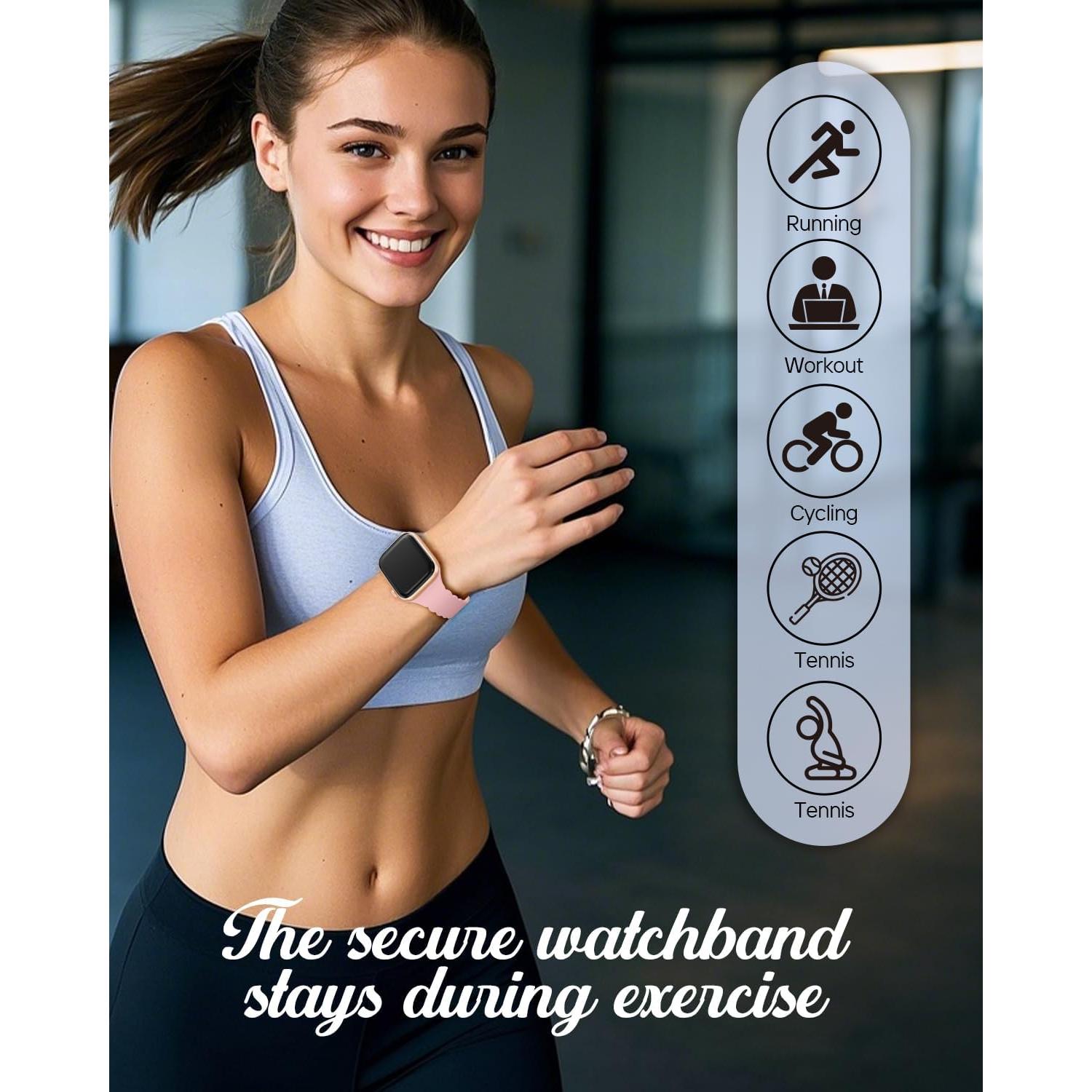 Banda de Silicona con Encaje Sunnywoo para Apple Watch 38-49mm