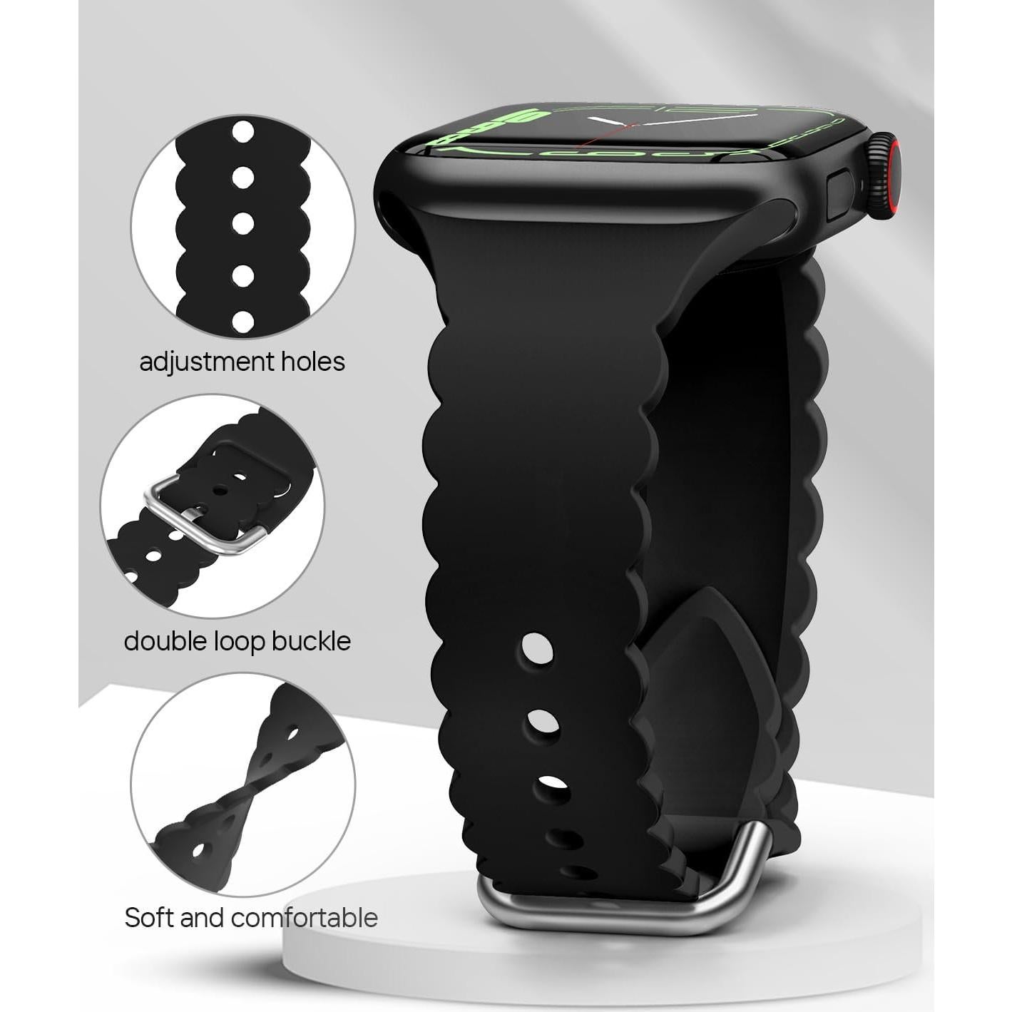 Banda de Silicona con Encaje Sunnywoo para Apple Watch 38-49mm