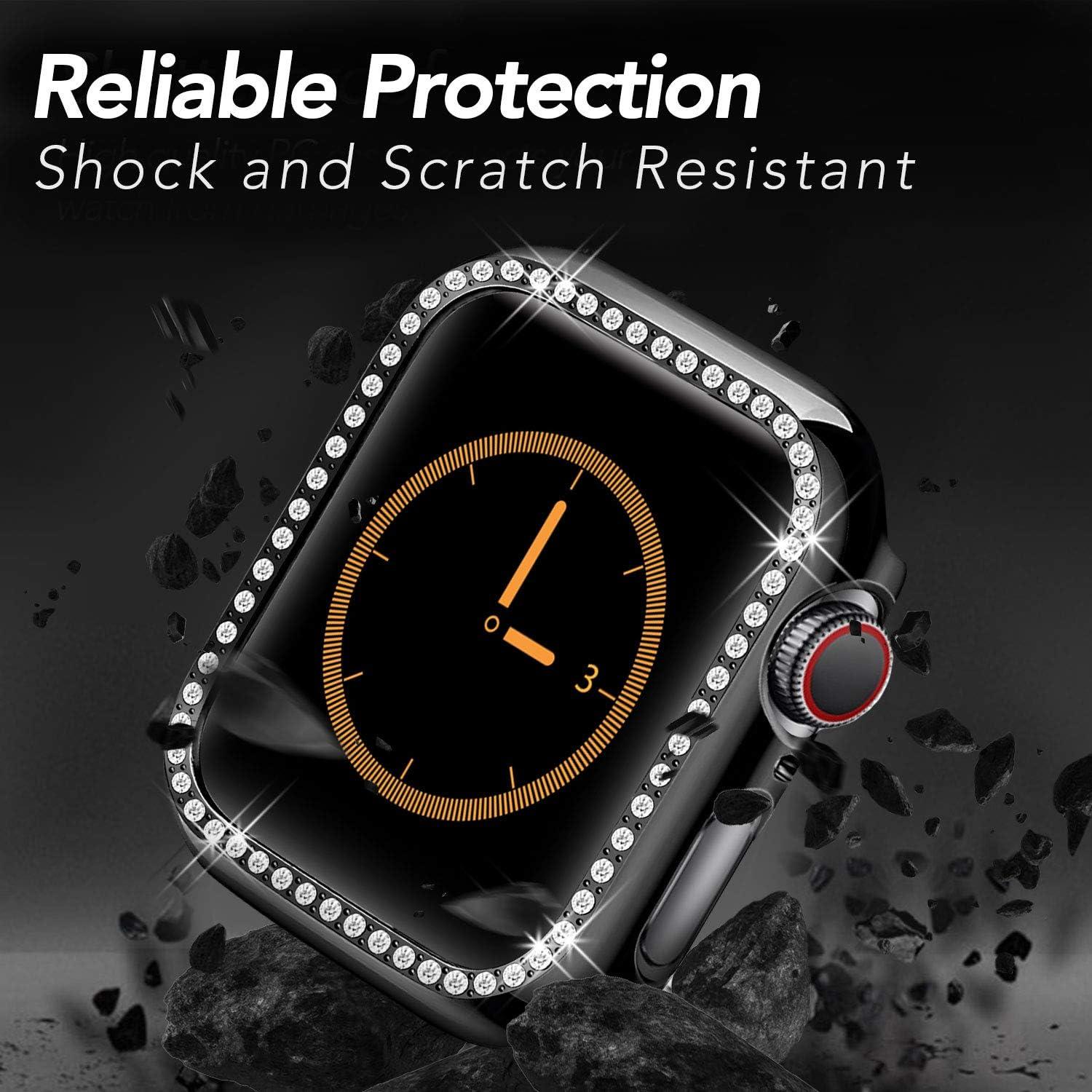 Funda protectora para Apple Watch 42mm Yolovie con cristales brillantes