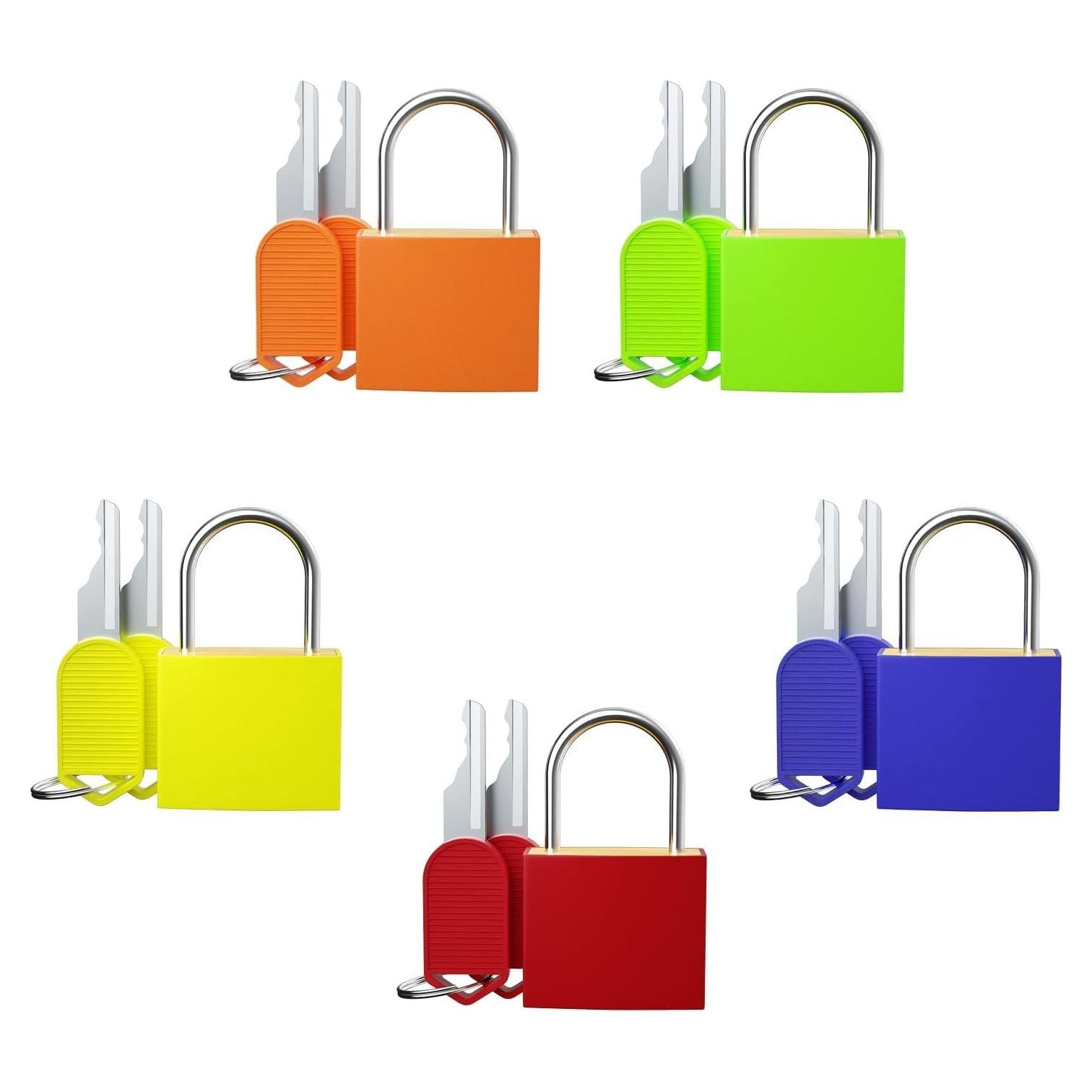 5 Cerraduras Pequeñas con Llaves Nrevichng Multicolor ABS