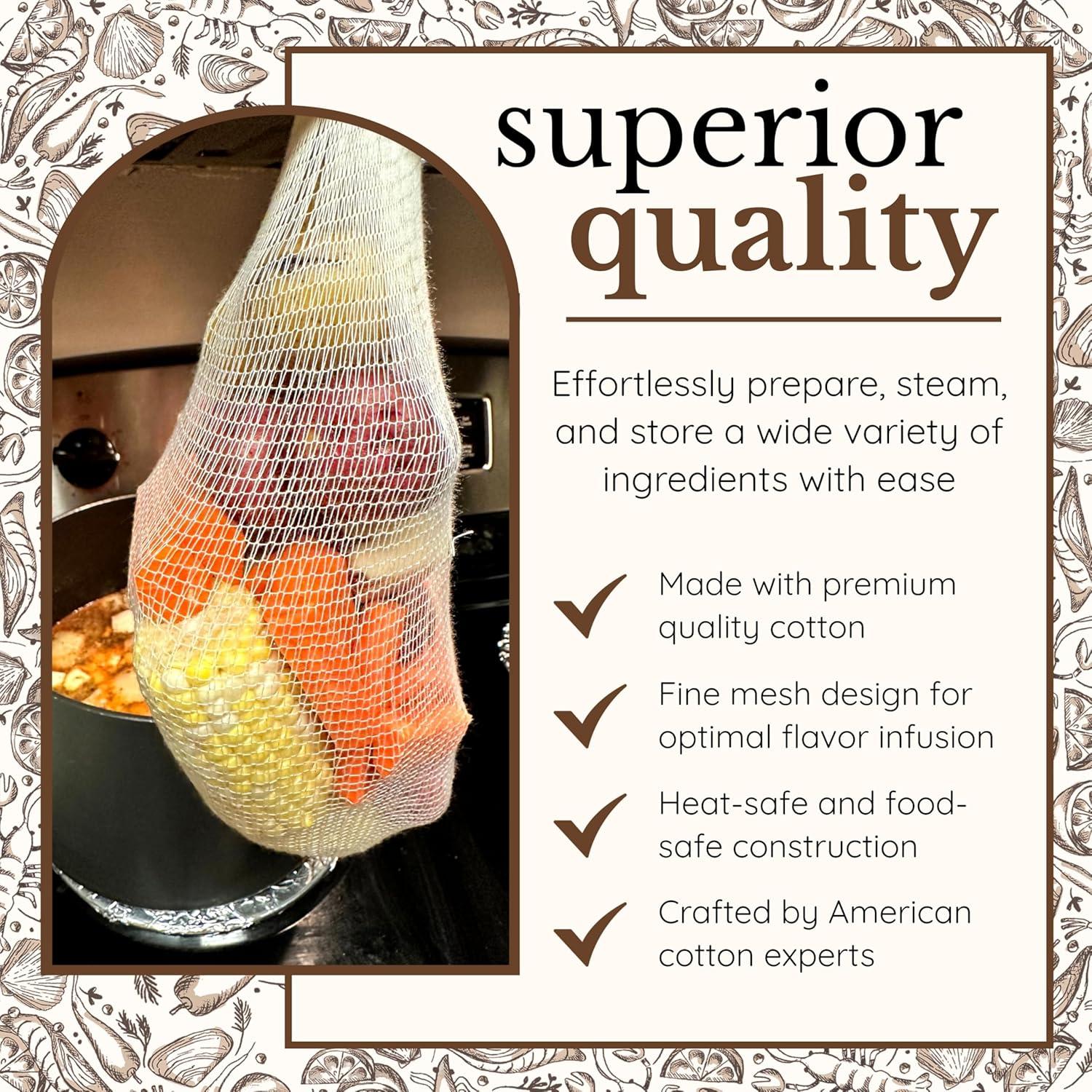 Bolsas de Hervir Mariscos B53 24" Reutilizables - 25 Piezas