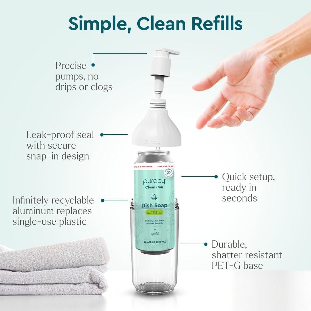 Jabón para Platos Natural Puracy 425 ml Té Verde y Lima