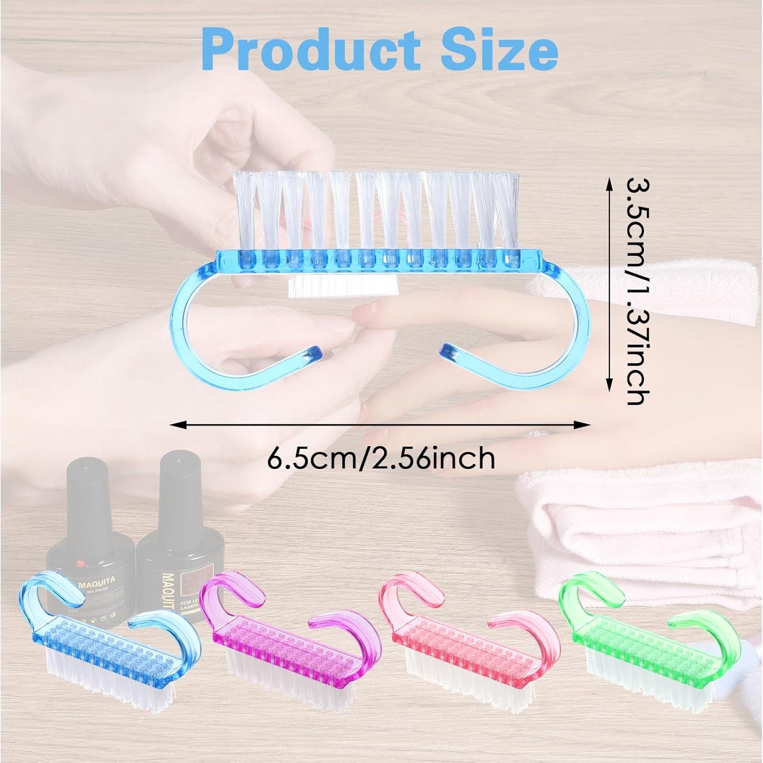 20 Cepillos de Uñas Aeaocvo en 4 Colores - Limpieza Efectiva