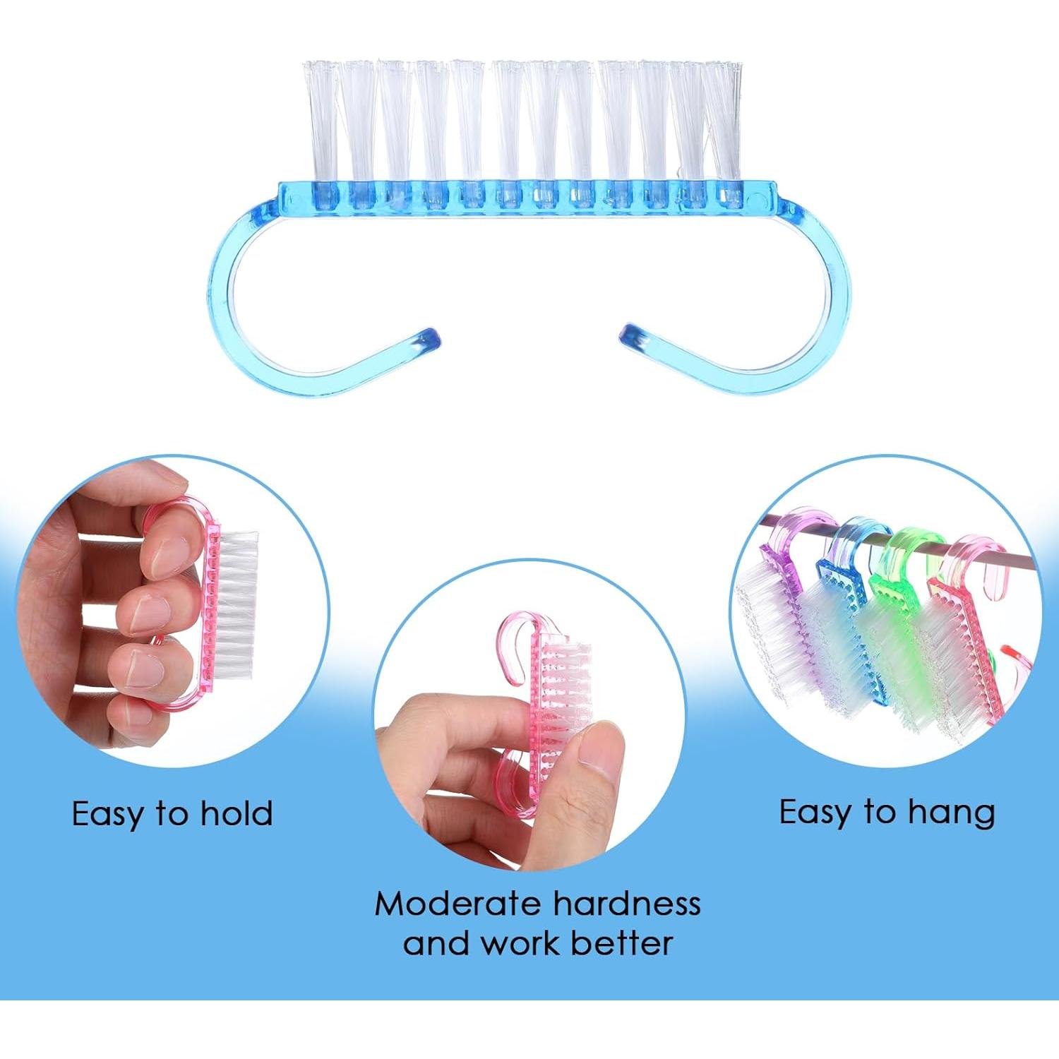 20 Cepillos de Uñas Aeaocvo en 4 Colores - Limpieza Efectiva