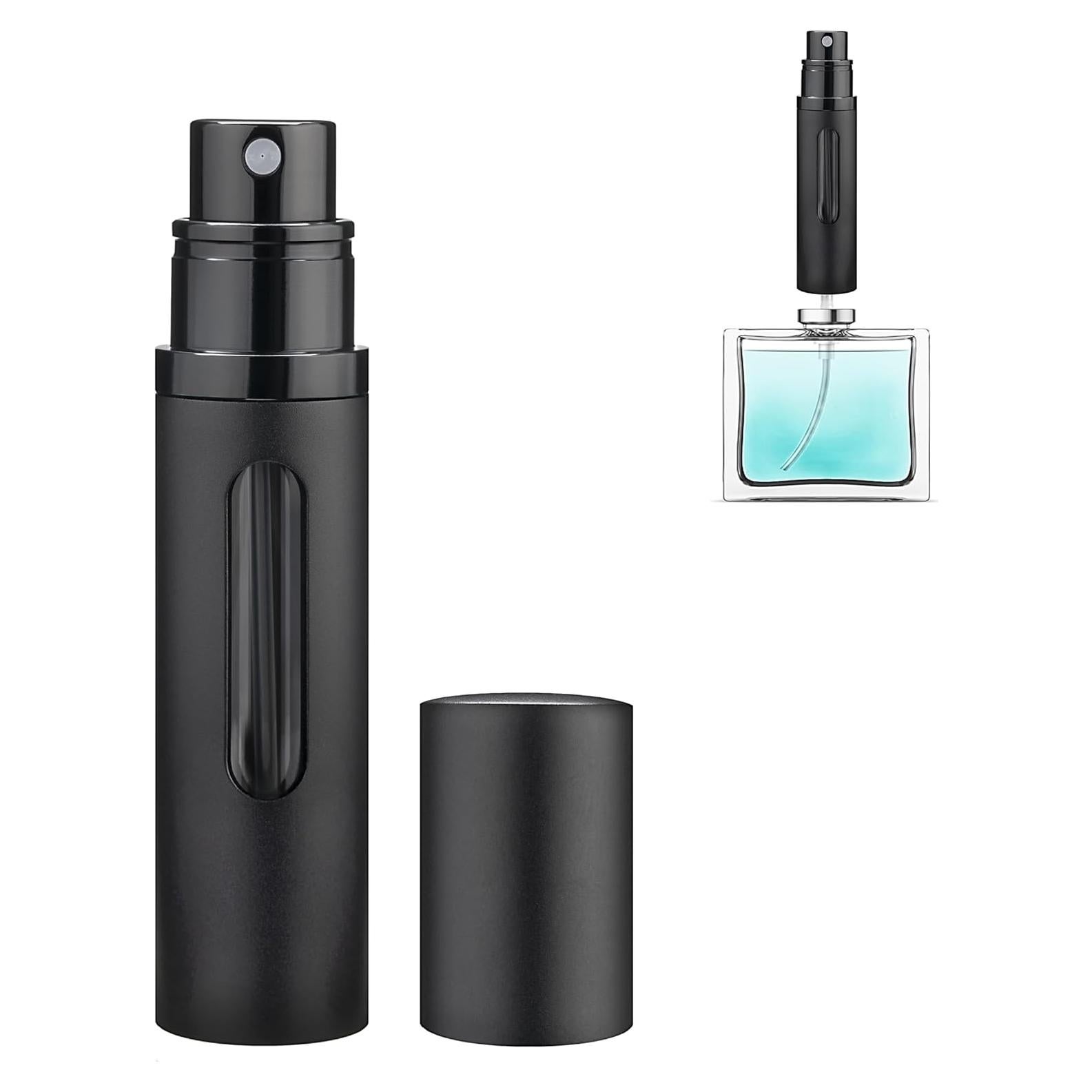 Botella de Perfume Refillable 5ml Qavhun Negra a Prueba de Fugas