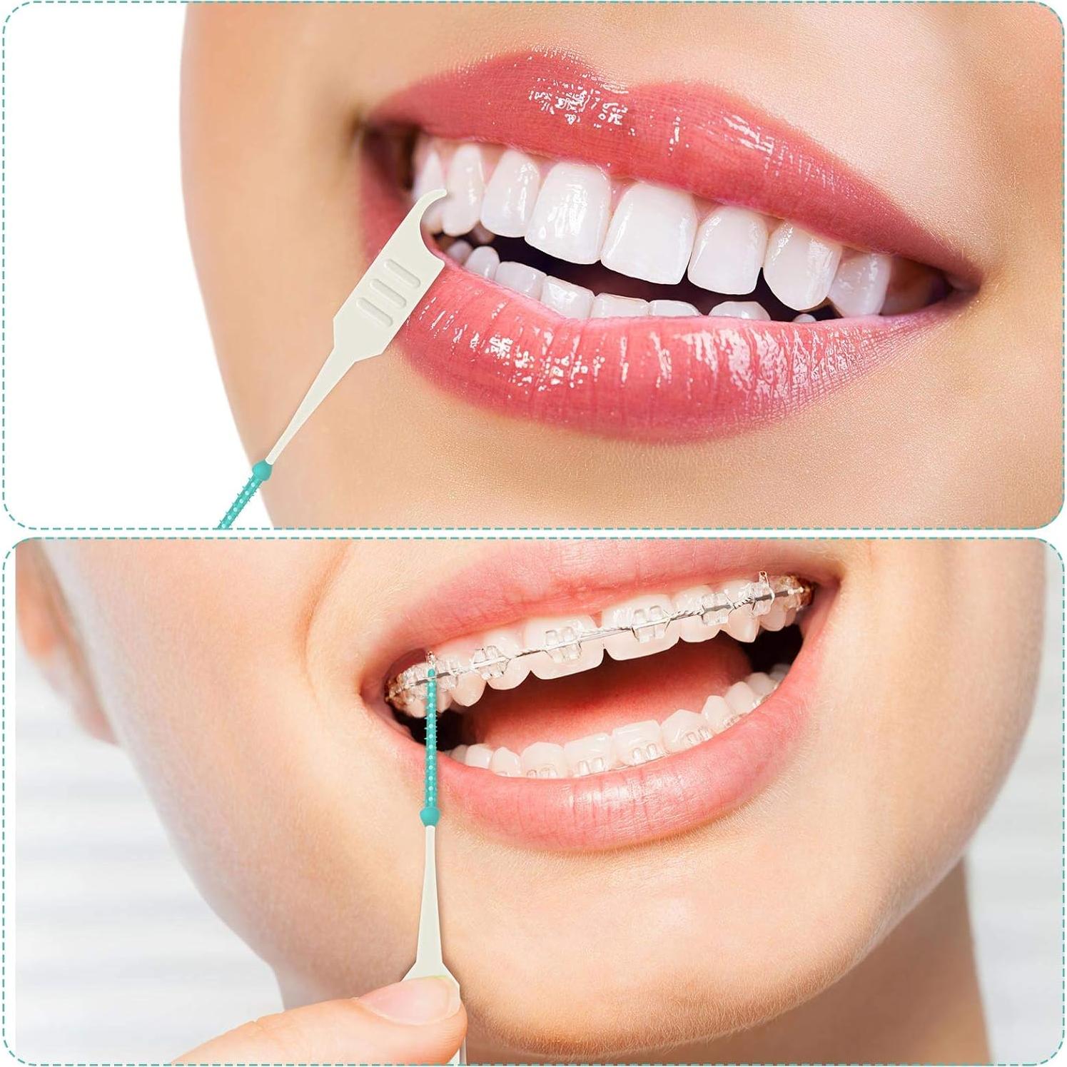 200 Cepillos Interdentales Patelai Doble Uso Silicona Suave