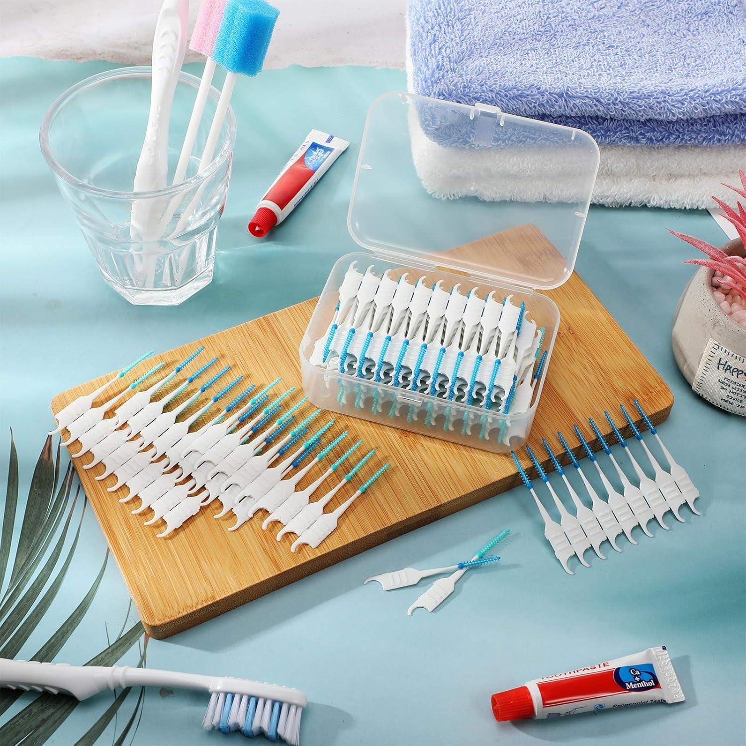 200 Cepillos Interdentales Patelai Doble Uso Silicona Suave