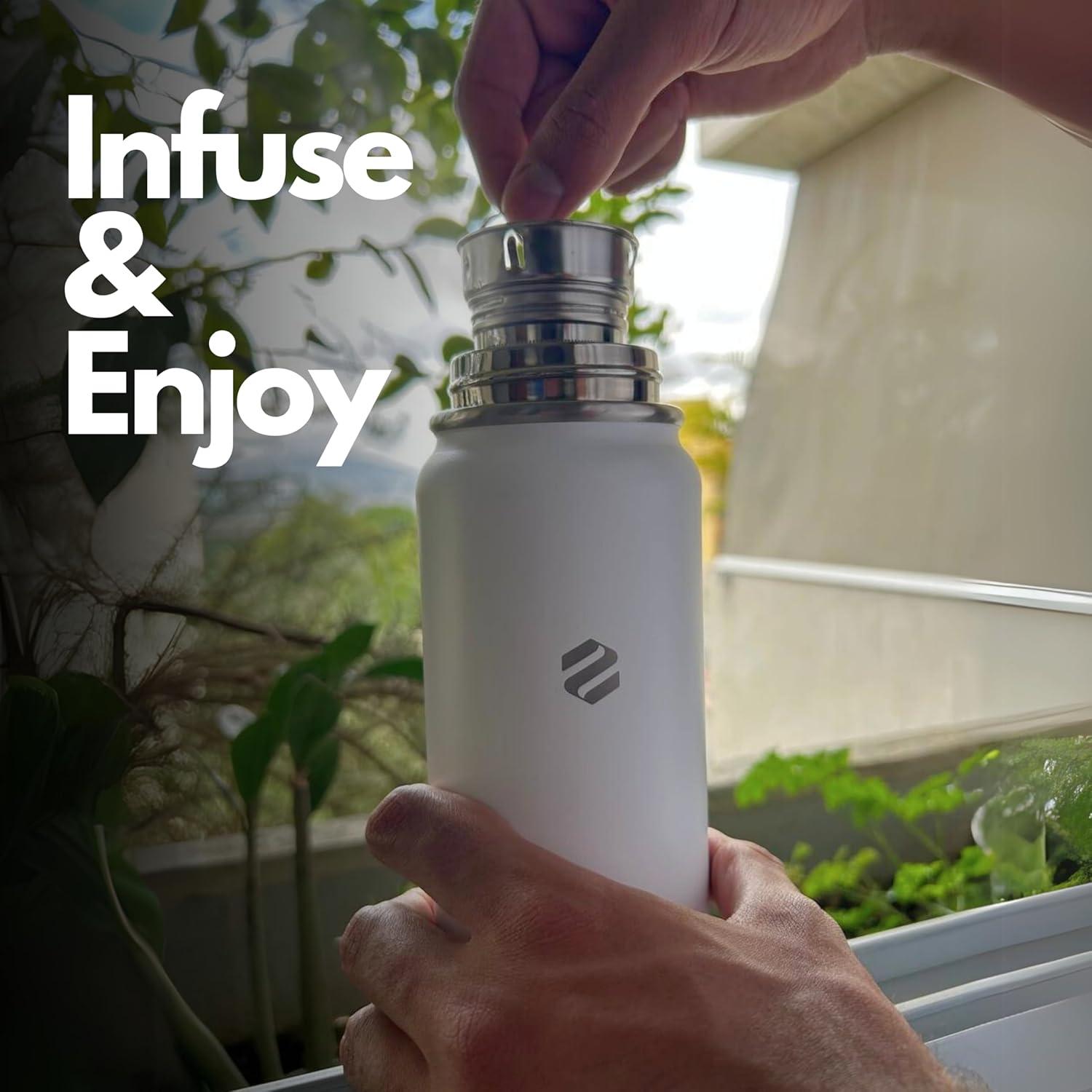 Botella Infusora de Té VCFROST 20oz Acero Inoxidable Doble Pared