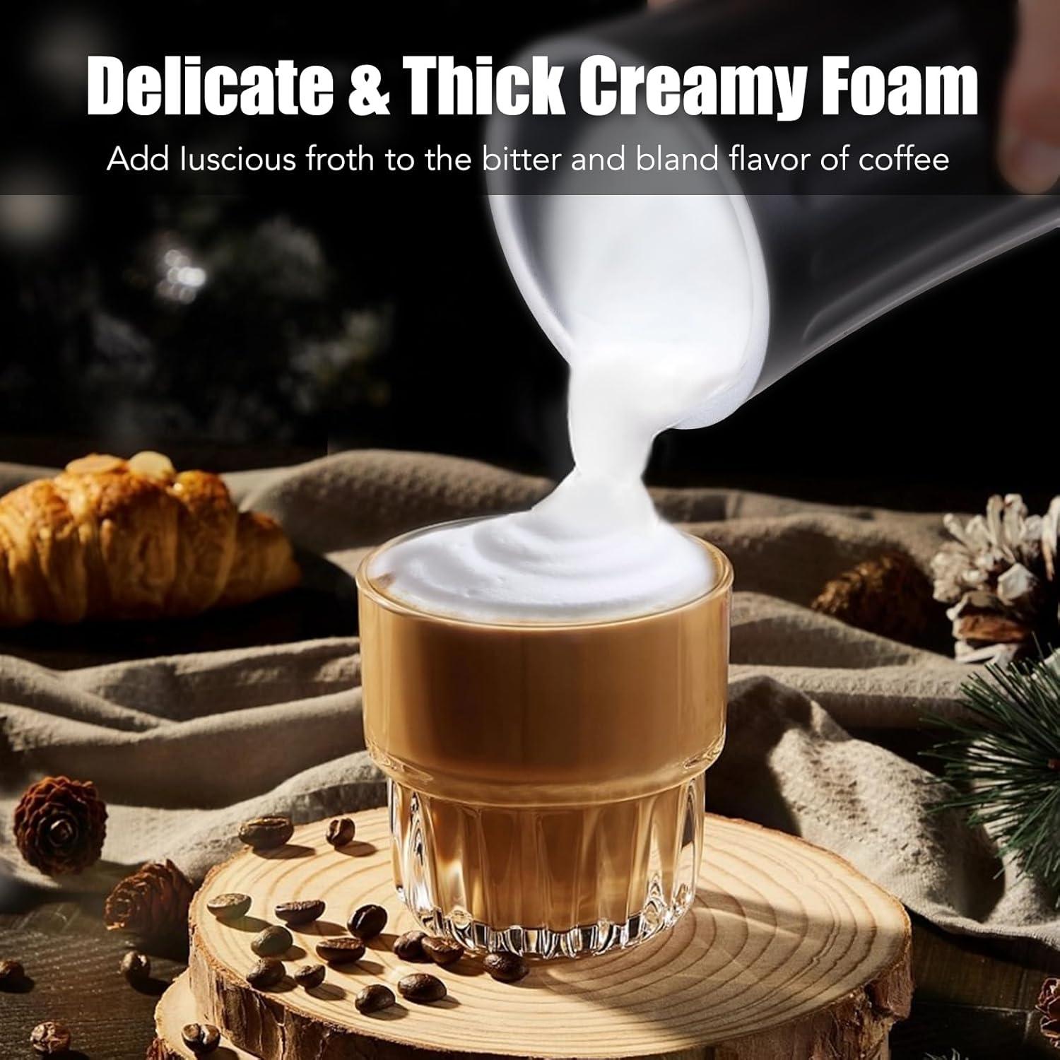 Espumador de Leche Ovetedot 240ml 4-en-1 con Apagado Automático