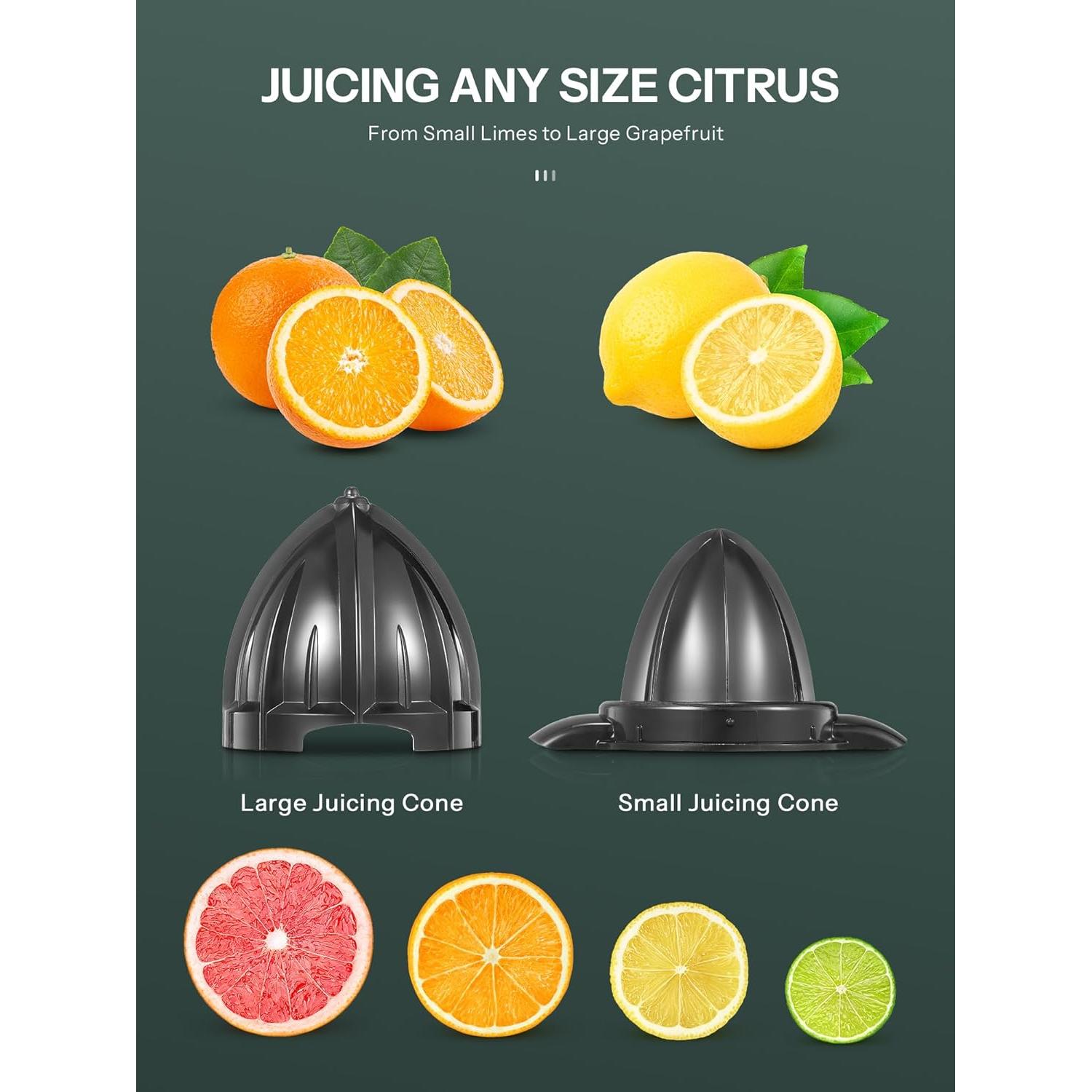 Exprimidor Eléctrico QCen SG-85W de Cítricos Acero Inoxidable