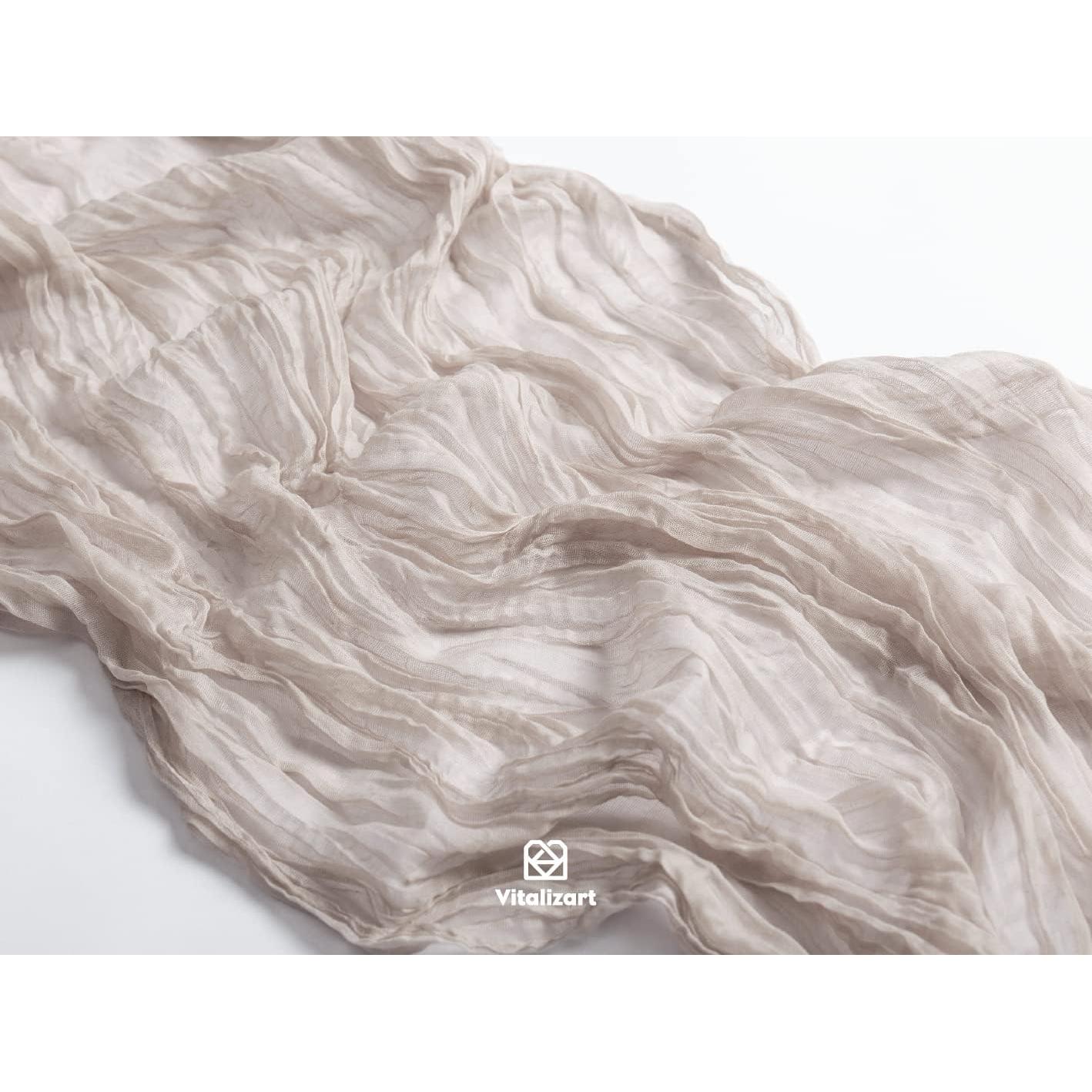 Caminito de Mesa de Gasa Vitalizart 304.8x88.9 cm Nude Rústico